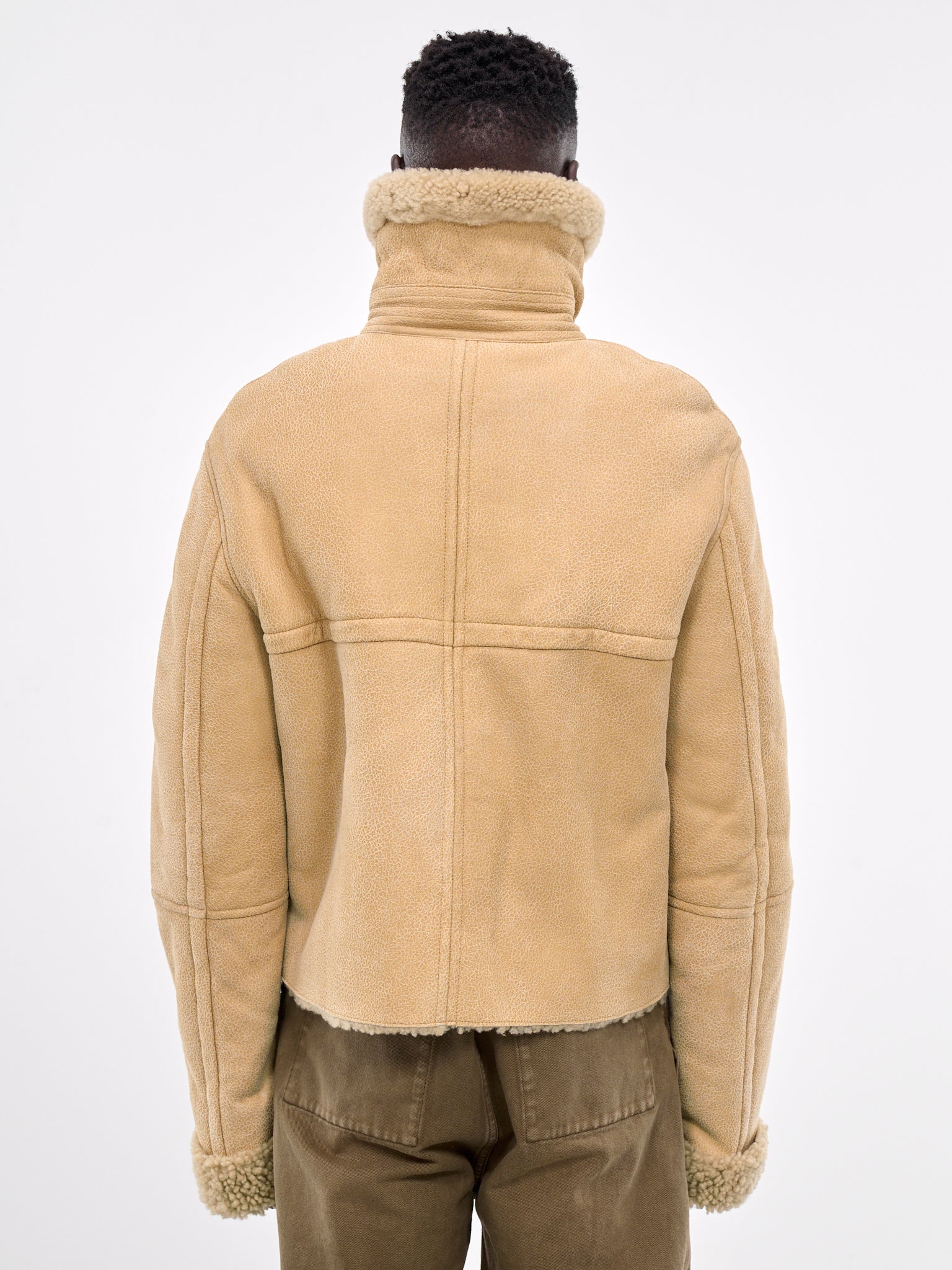 Shearling Leather Jacket (ES2424CA-CAMEL)