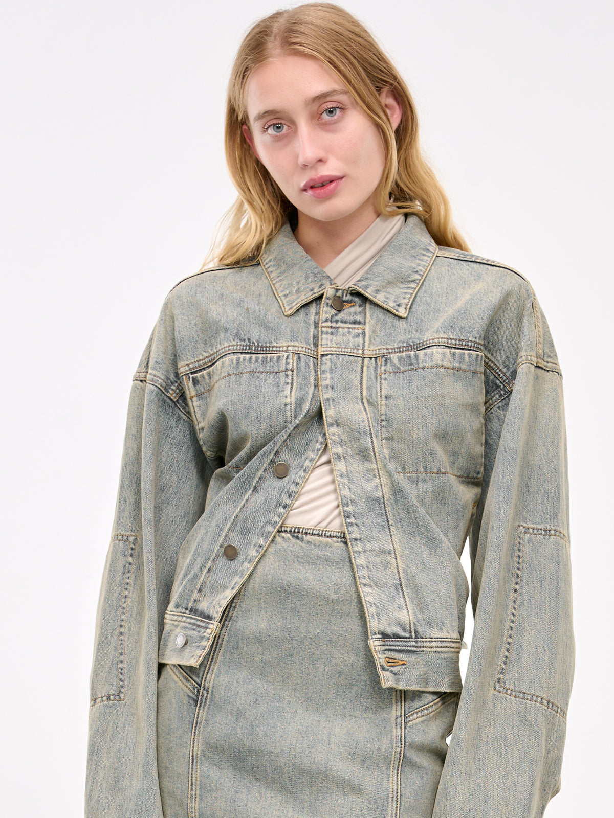 Gem Denim Jacket (ES2427SW-SURFACE-WAVE)