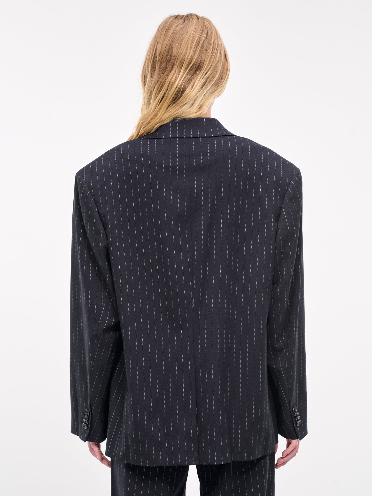 Oversized Double-Breasted Blazer (ES2438NP-NAVY-PINSTRIPE)