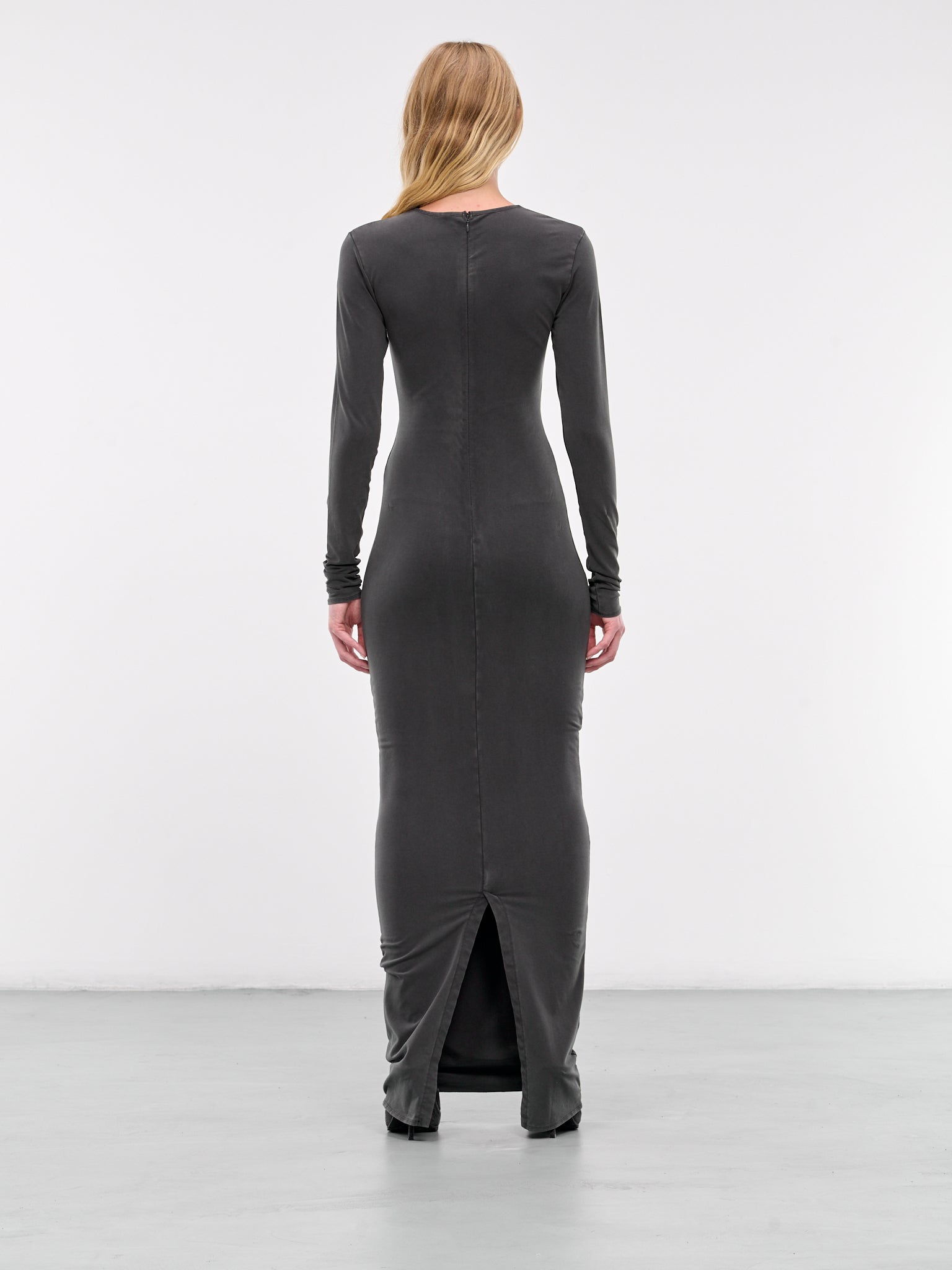 Long Sleeve Maxi Dress (ES2501WB-WASHED-BLACK)