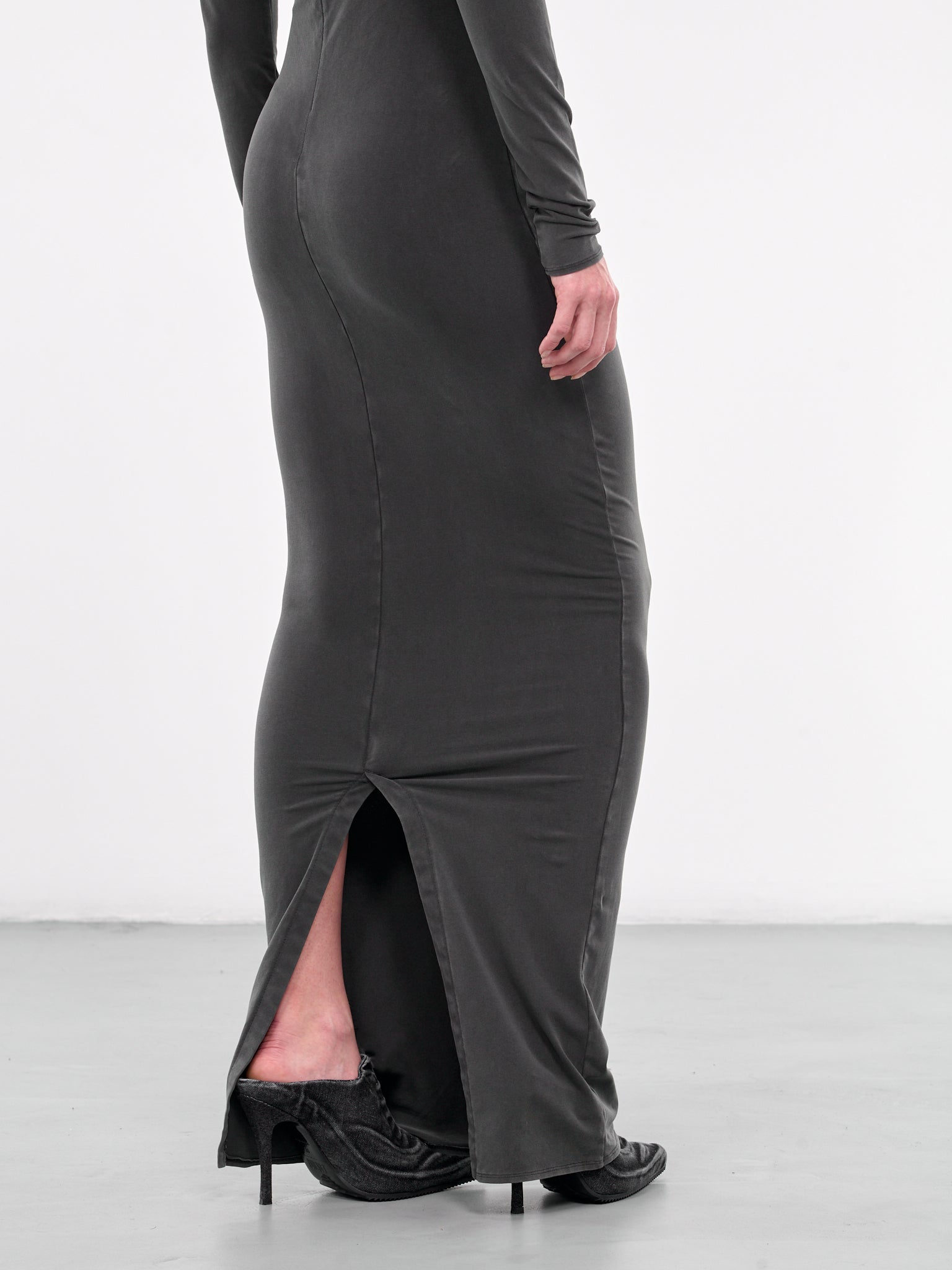 Long Sleeve Maxi Dress (ES2501WB-WASHED-BLACK)