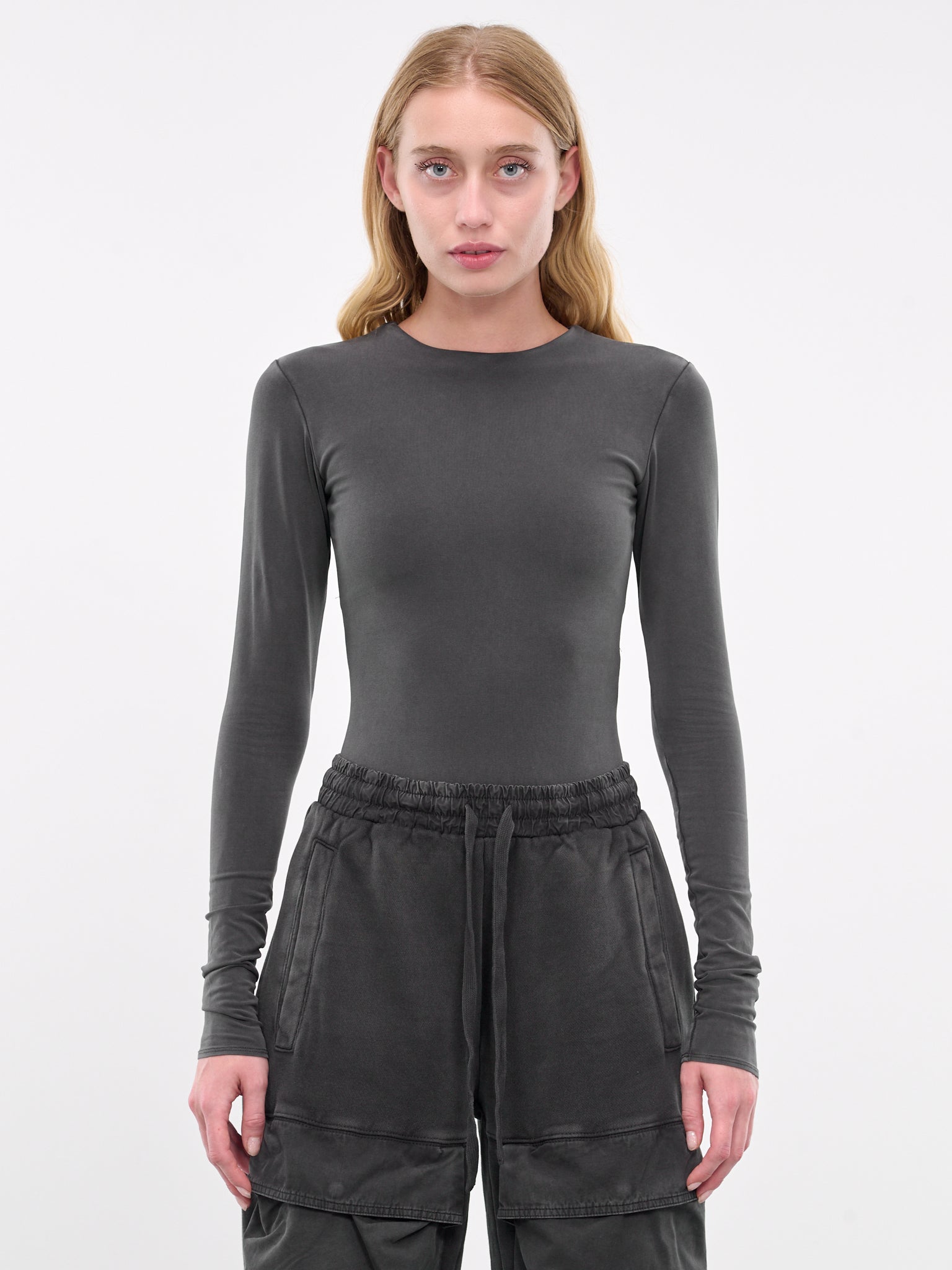 Long Sleeve Bodysuit (ES2507WB-WASHED-BLACK)