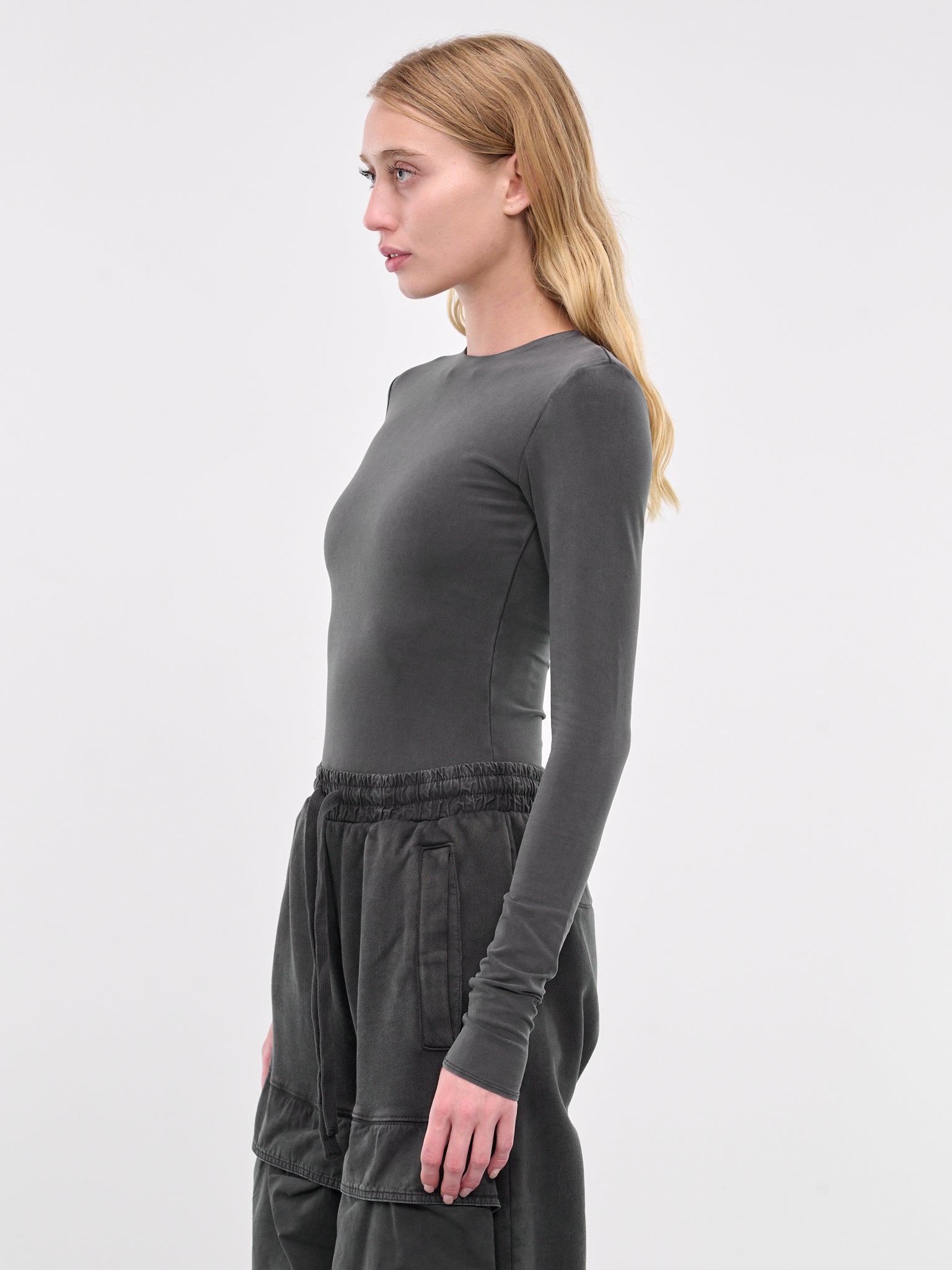 Long Sleeve Bodysuit (ES2507WB-WASHED-BLACK)