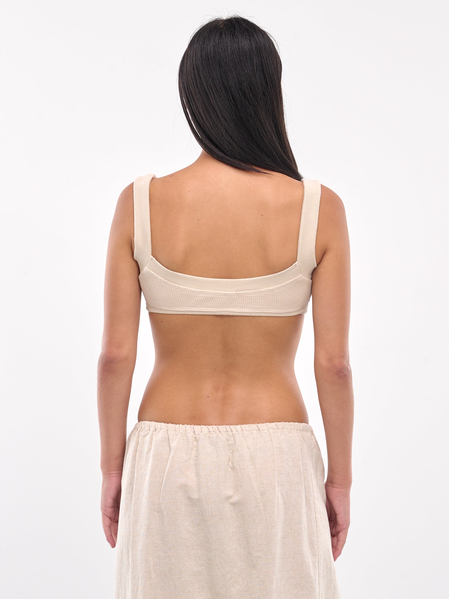 Waffle Knit Bralette (EV007YR004-MUSLIN)