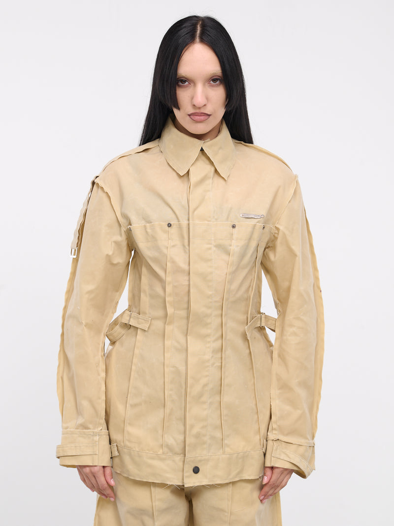 Darted Jacket (EV013YR004-WAXED-CANVAS)