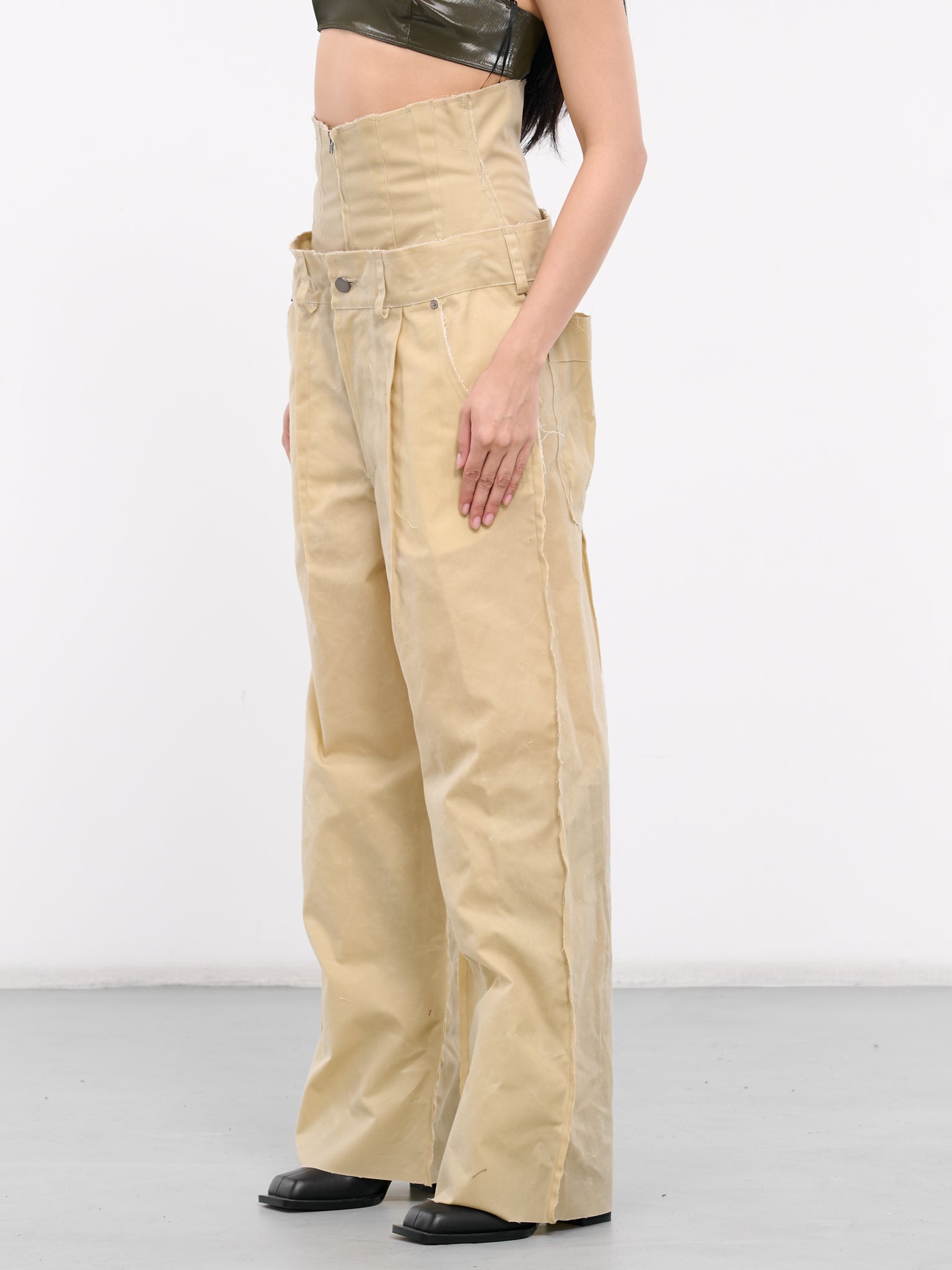 Corseted Jeans (EV016YR004-WAXED-CANVAS)