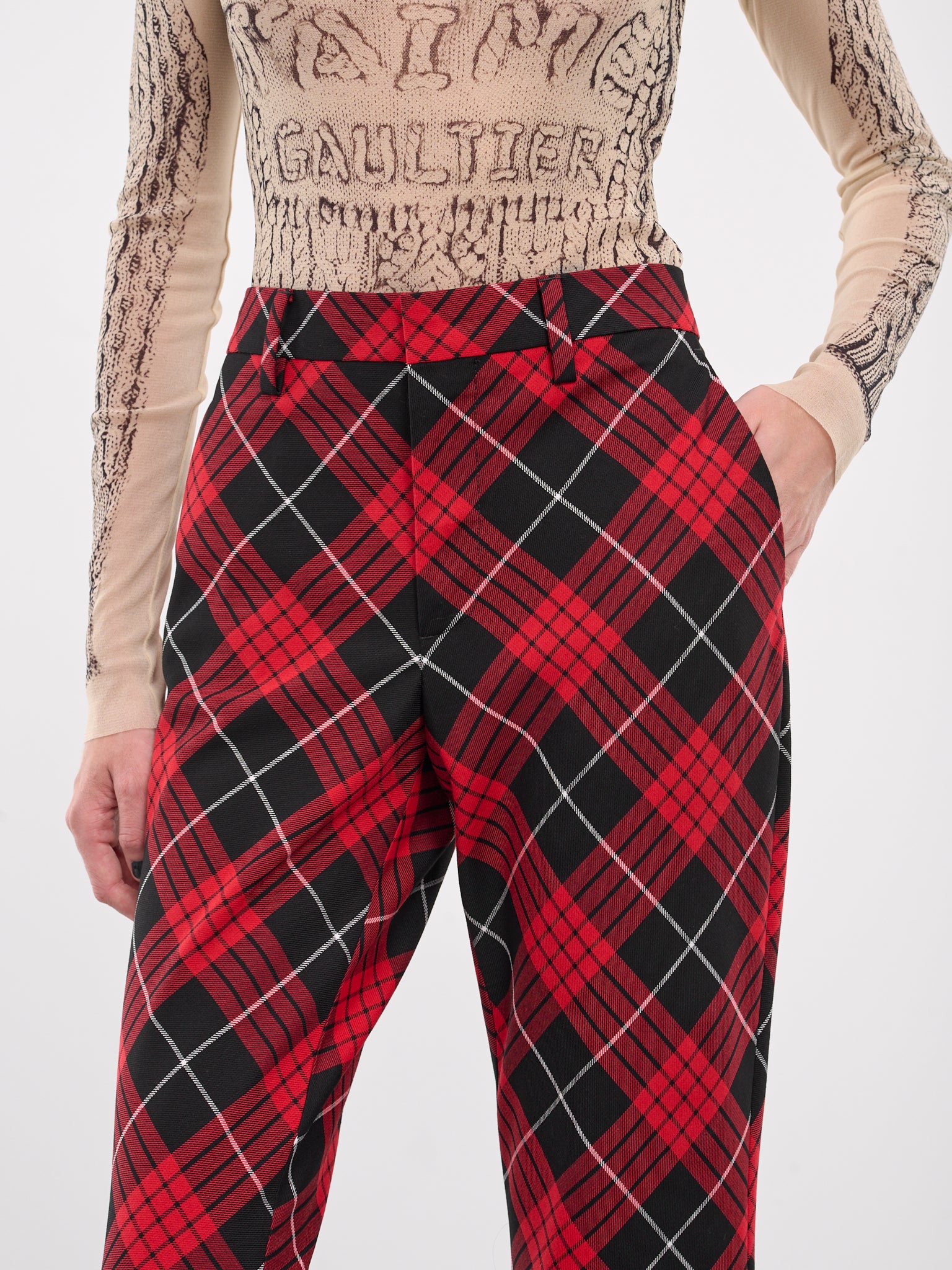 The Tartan Suit Pants (F-PA154-C062-300001-RED-BLK-WH)