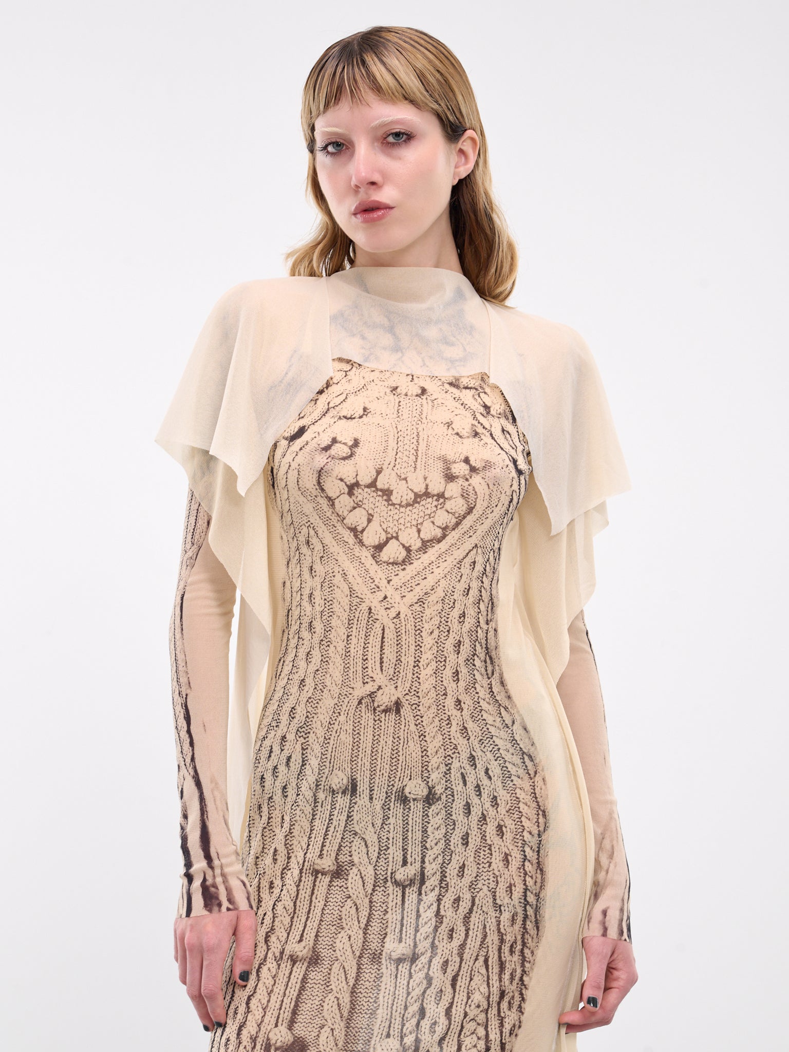 The Knit Aran Dress (F-RO197-T562-6900-LIGHT-BEIGE)