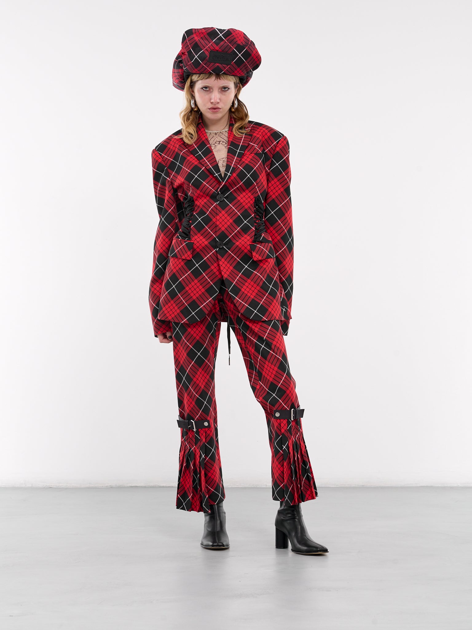 The Tartan Suit Pants (F-PA154-C062-300001-RED-BLK-WH)