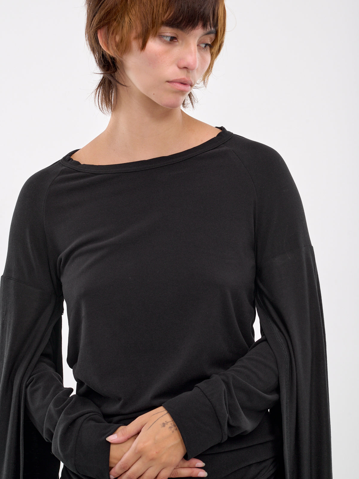 Layered Stole Top (F0-T06-980-2-BLACK)