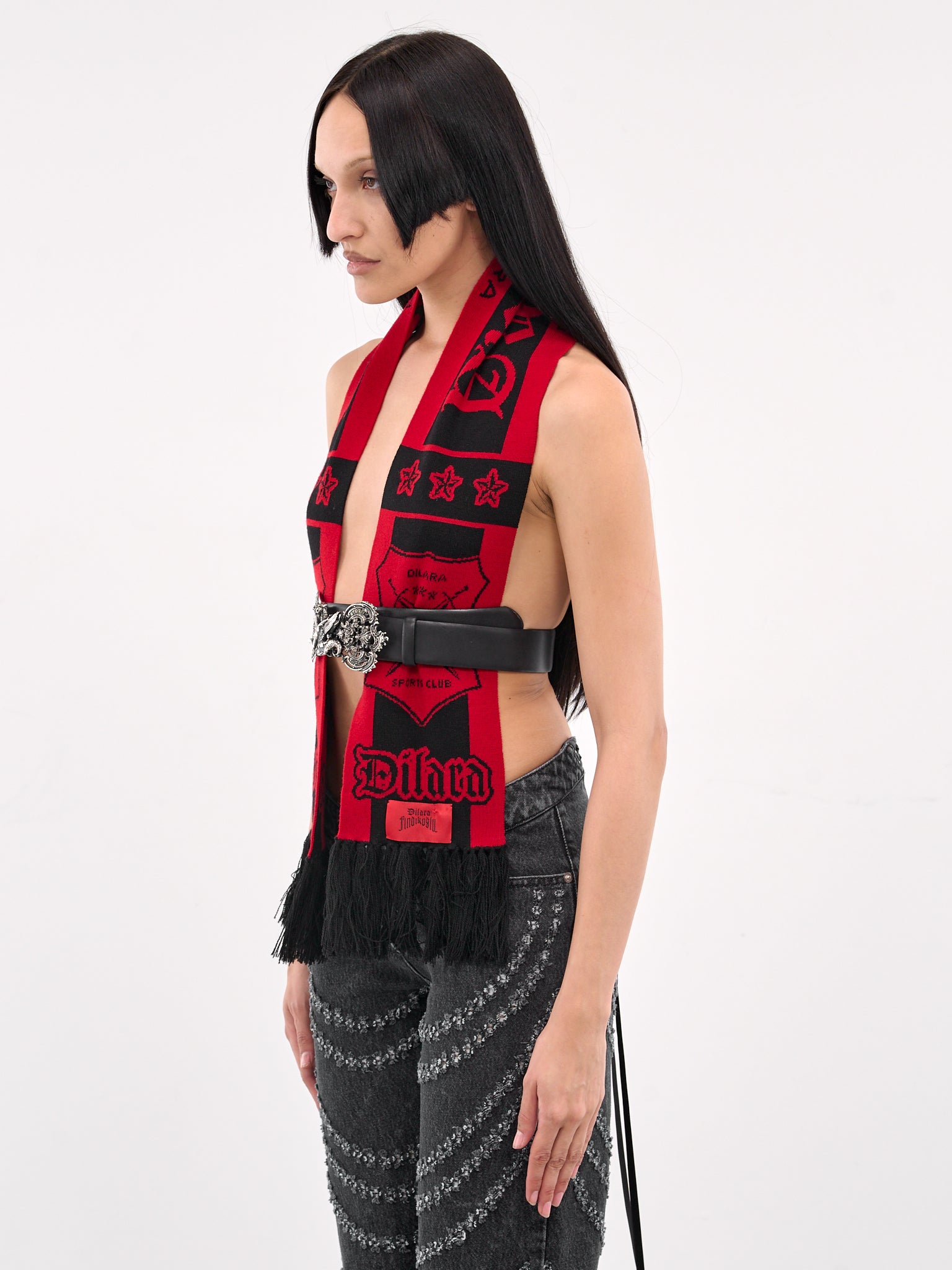 Femme Vortex Scarf (FEMME-VORTEX-BLACK-RED)