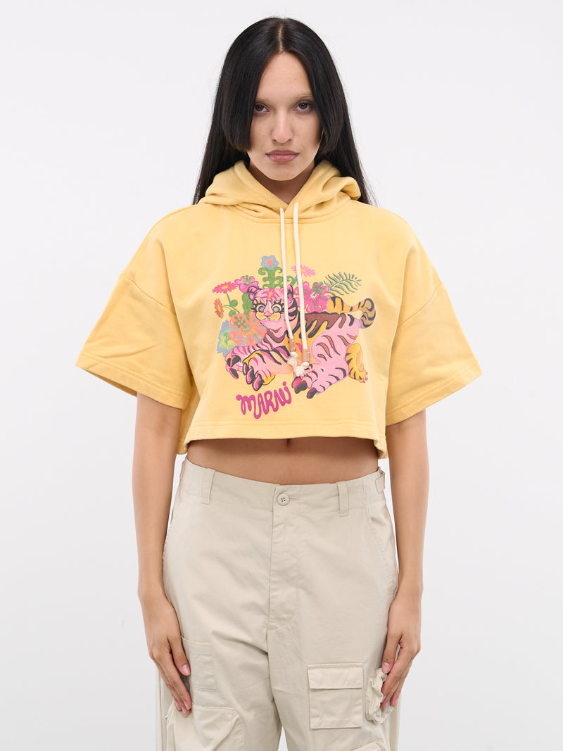 MARNI Graphic Cropped Hoodie | H. Lorenzo - front