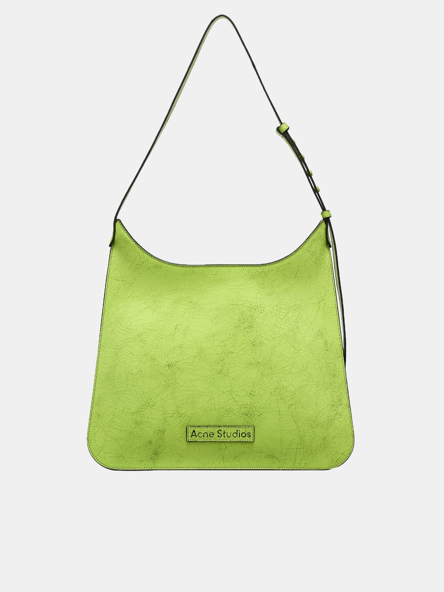 Pop Culture Lime Green Pleated Shoulder Bag