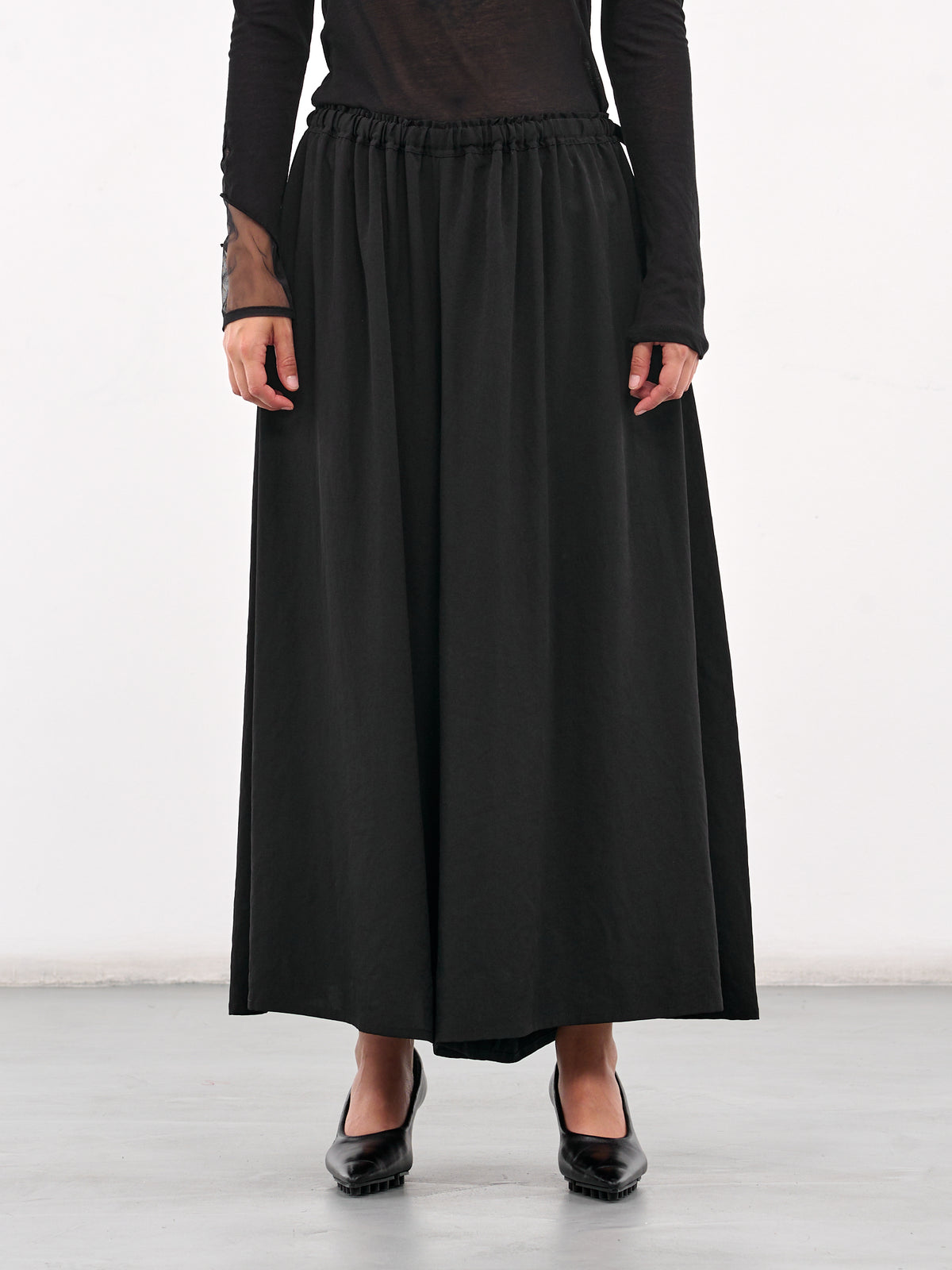 Elasticated Maxi Skirt (FP-P62-500-1-BLACK)