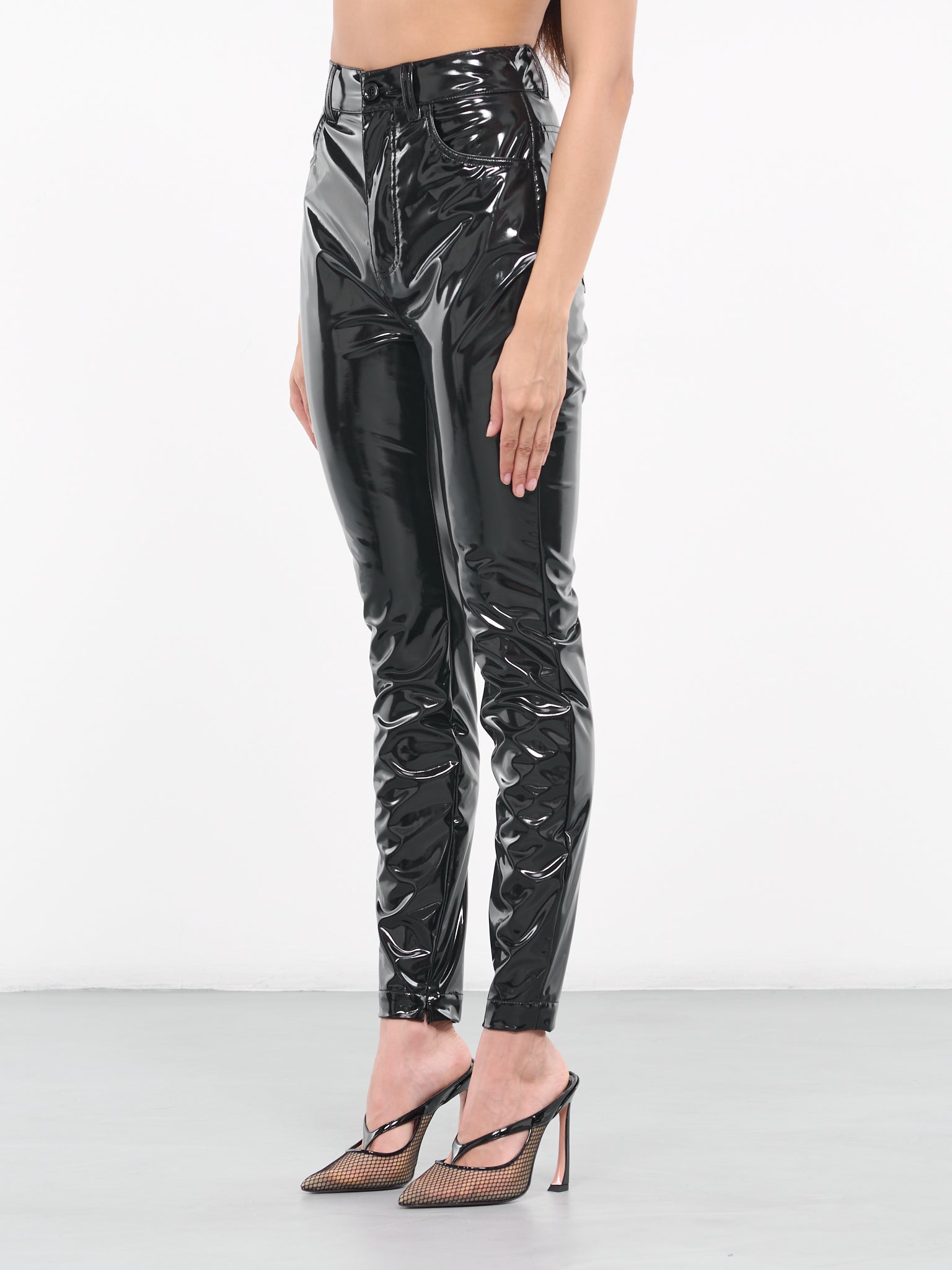 LUCILLE LEATHER PANTS - Black –