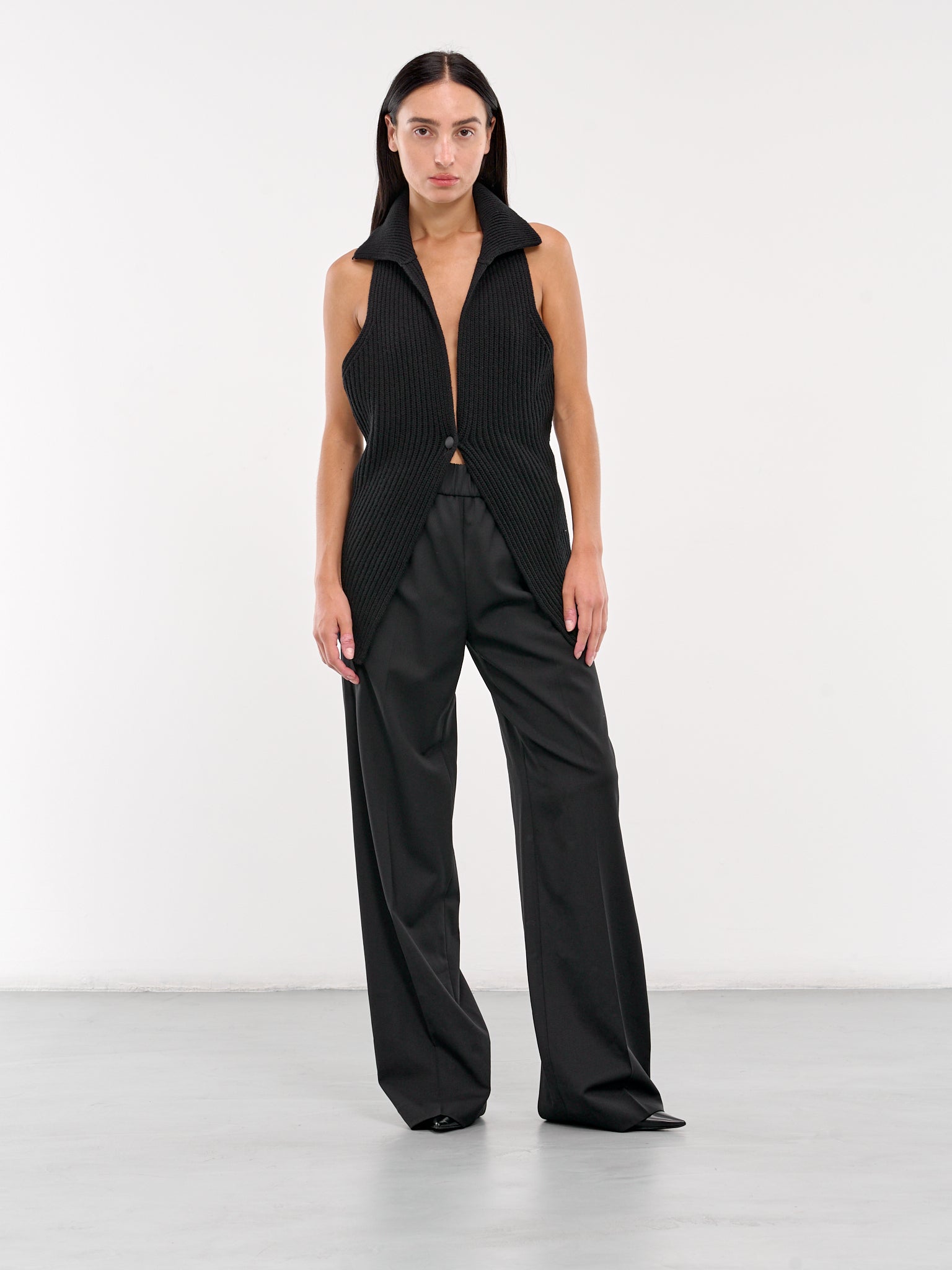 Stretch Wool Twill Trousers (FTC51T-FUBGC-BLACK)