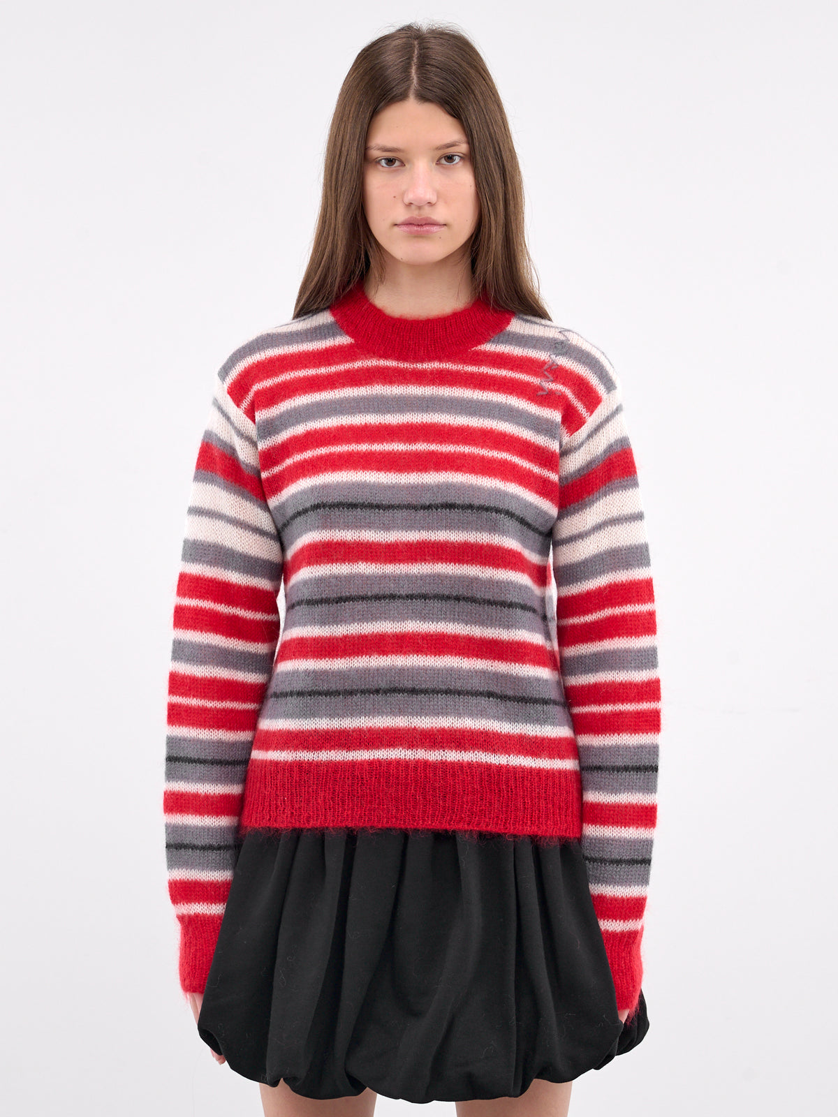 Striped Mohair Sweater (GCMD0573Q0-UFU178-GREY-MULTI)