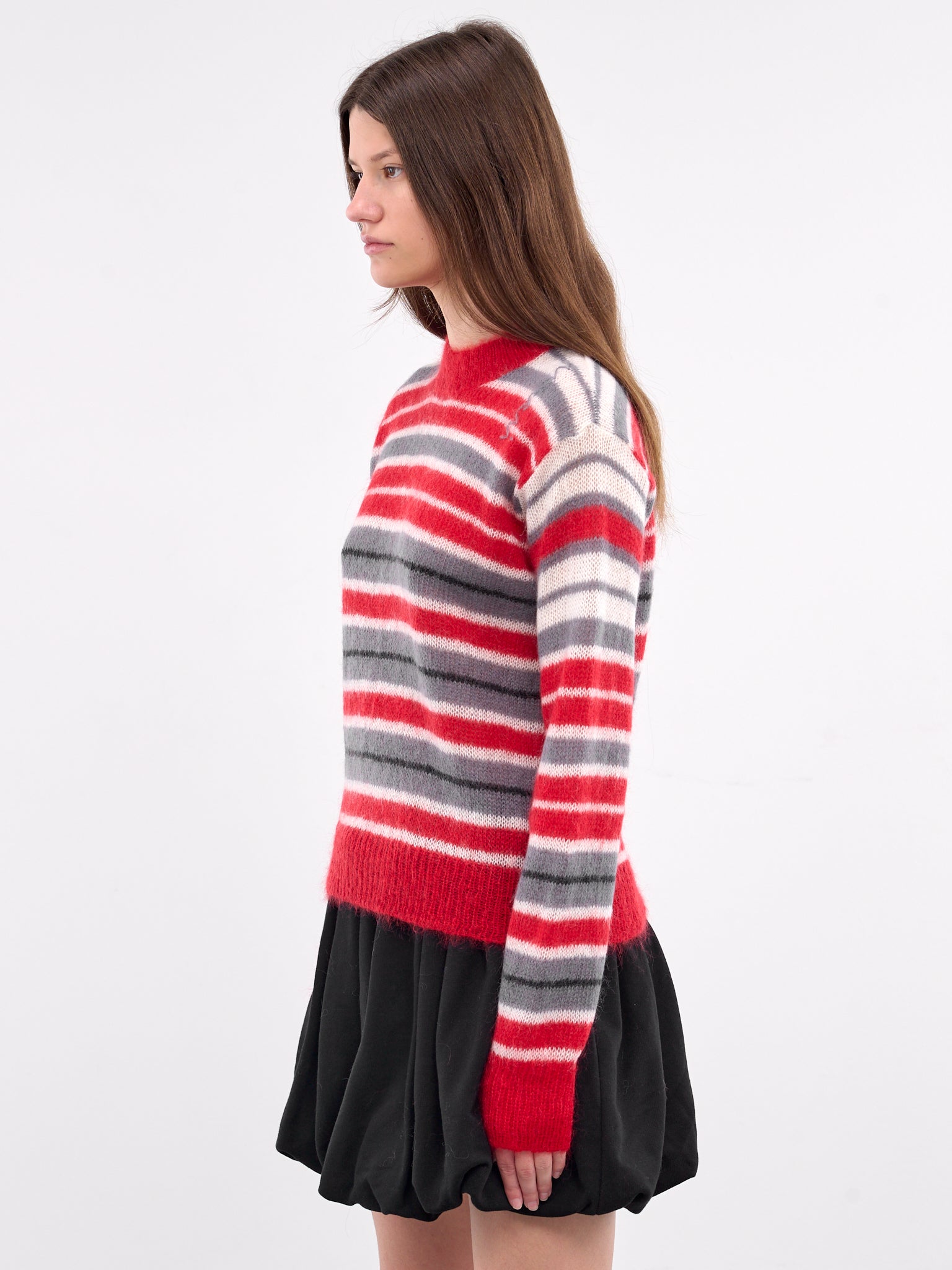 Striped Mohair Sweater (GCMD0573Q0-UFU178-GREY-MULTI)