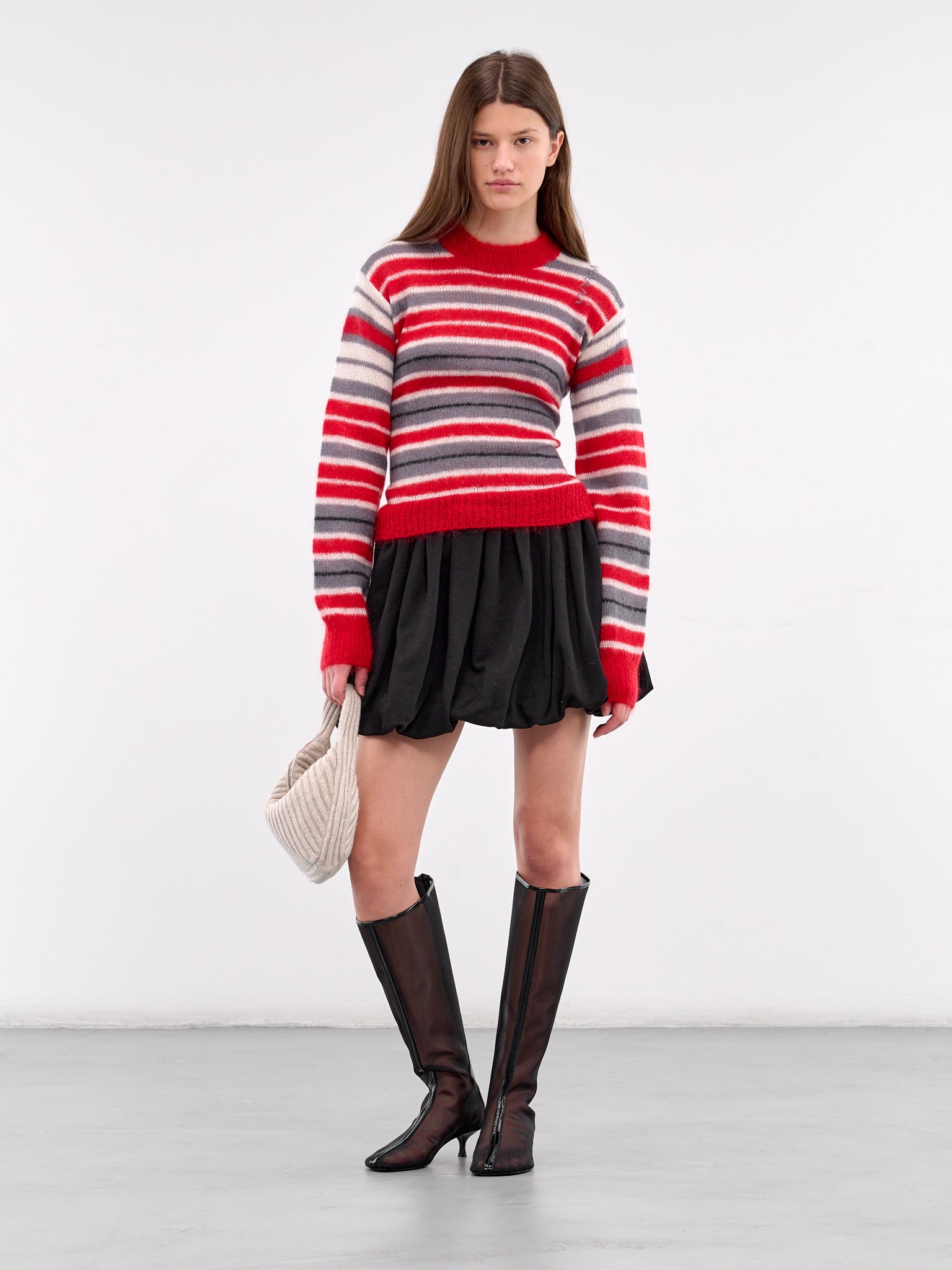 Striped Mohair Sweater (GCMD0573Q0-UFU178-GREY-MULTI)