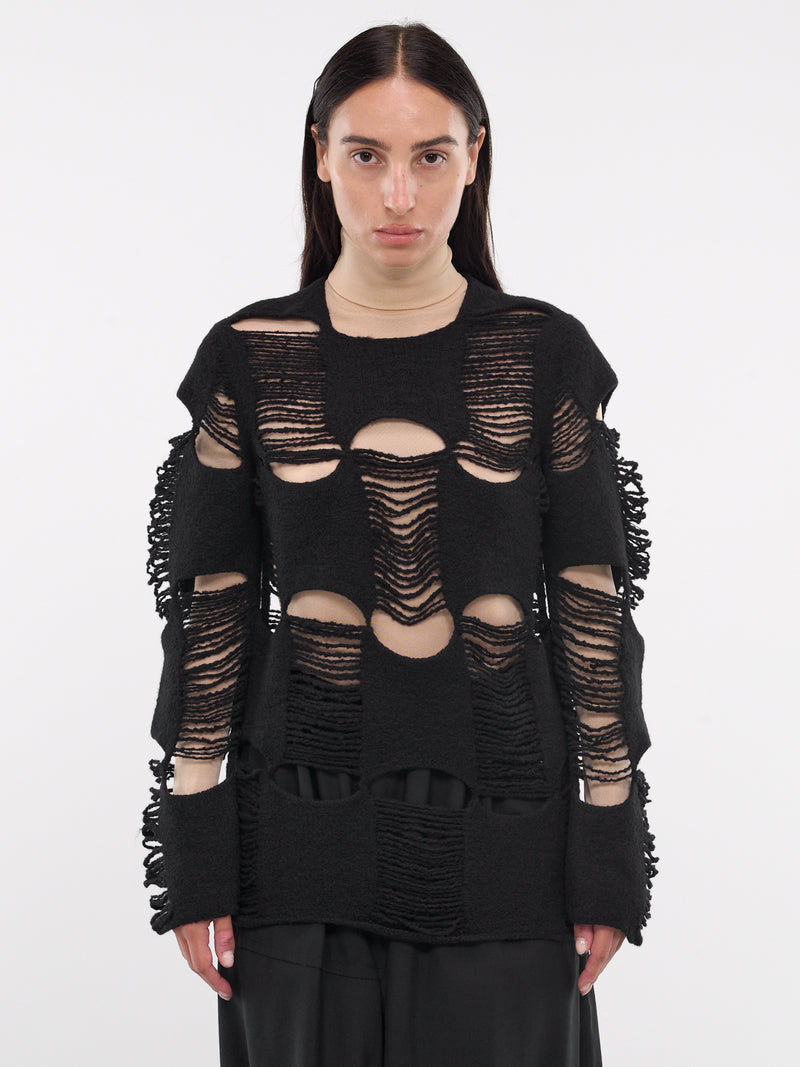 Distressed Sweater (GN-N014-051-BLACK)