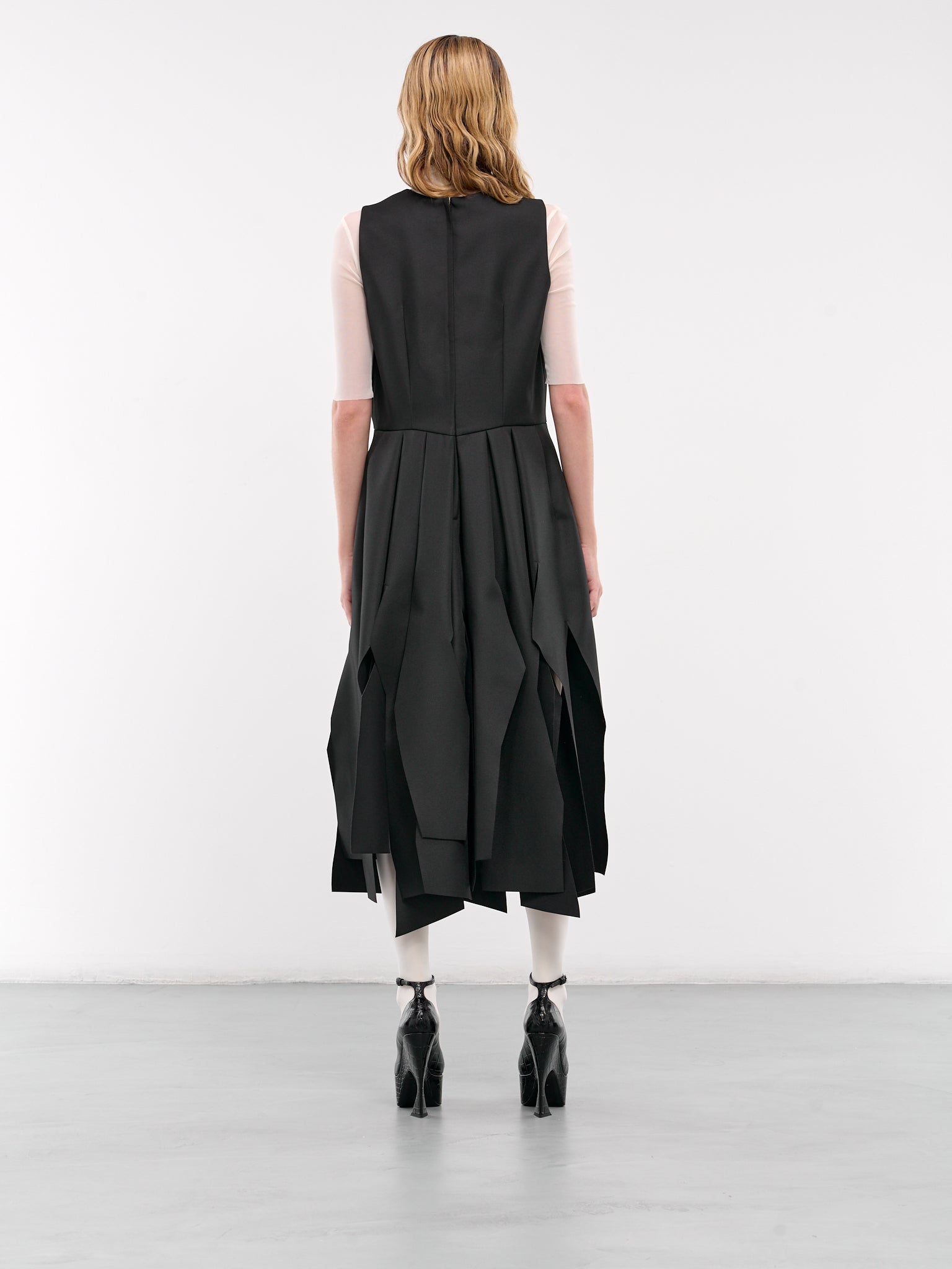 Cut Up Midi Dress GN O003 051 BLACK