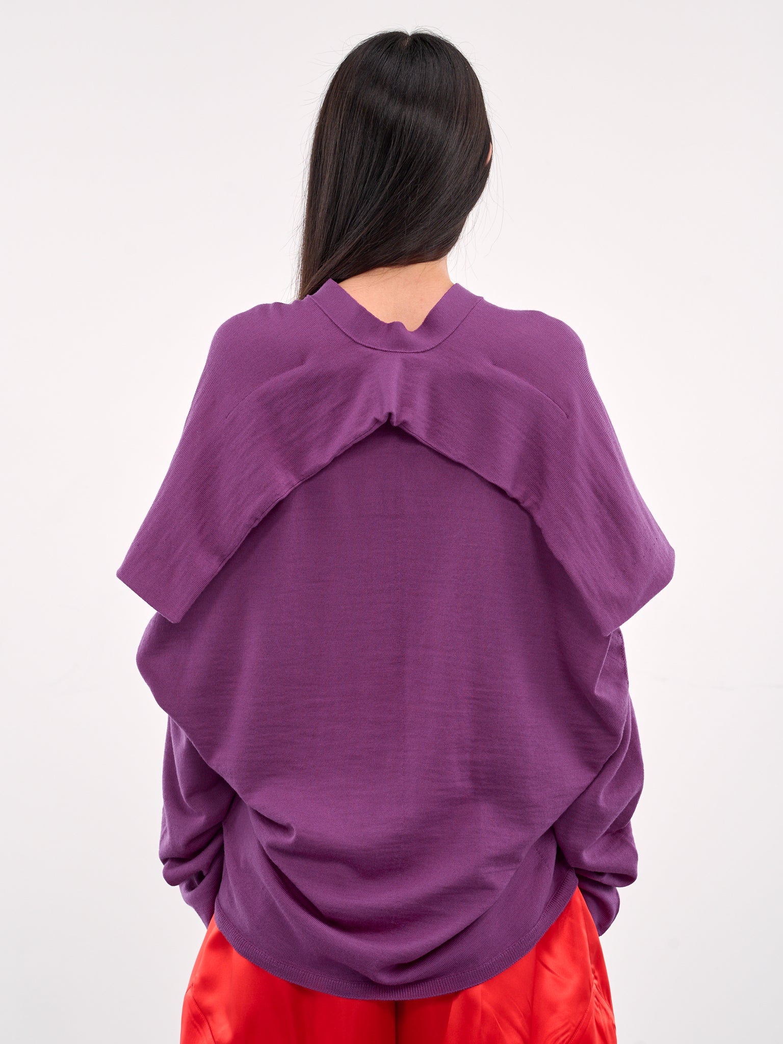 Draped Cardigan (GO-N010-S25-PURPLE)