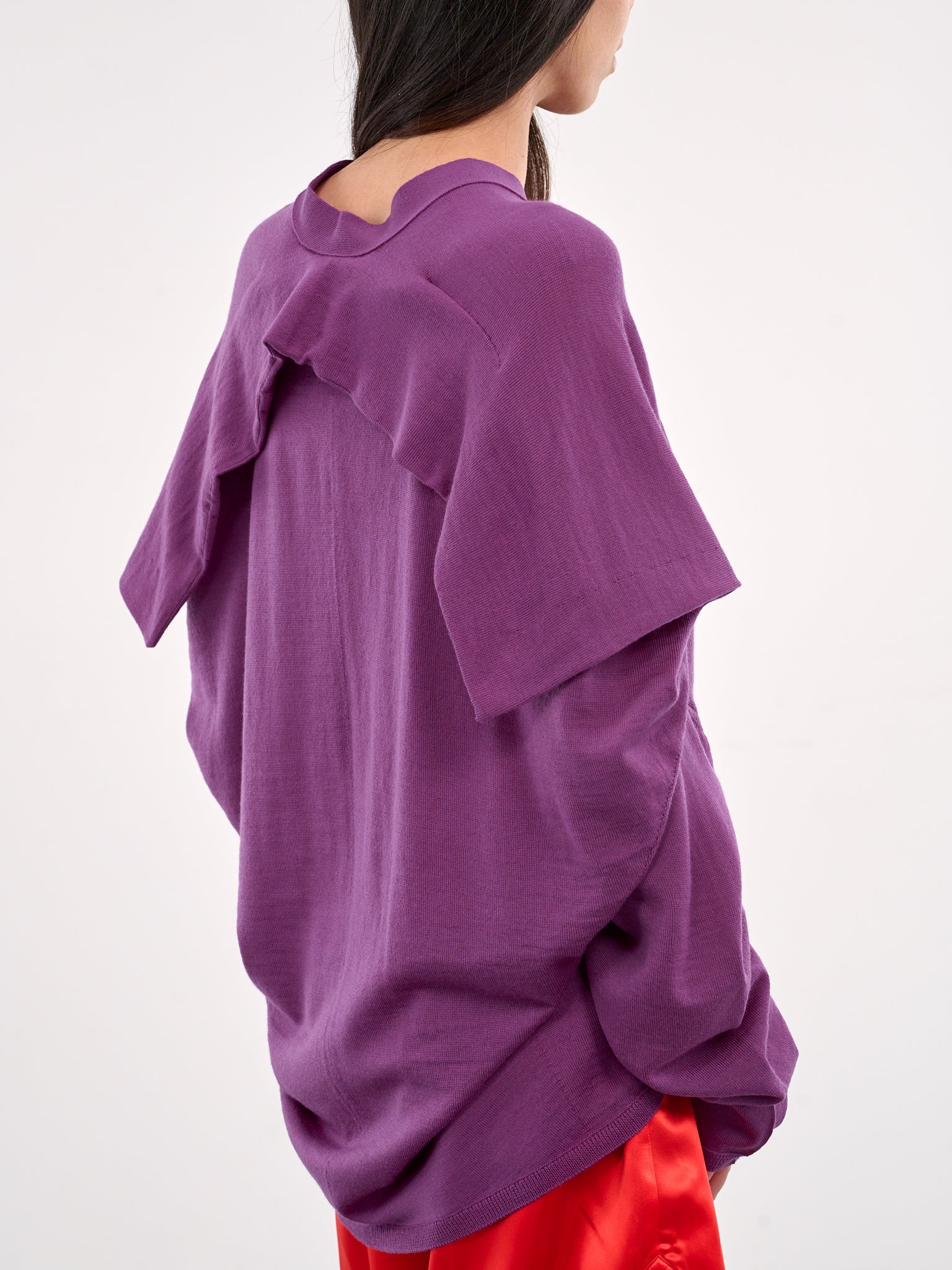 Draped Cardigan (GO-N010-S25-PURPLE)