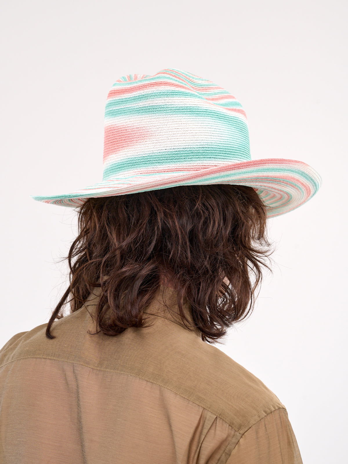 Marble Ten Gallon Hat (H-251005-37-MINT-GREEN-PINK)