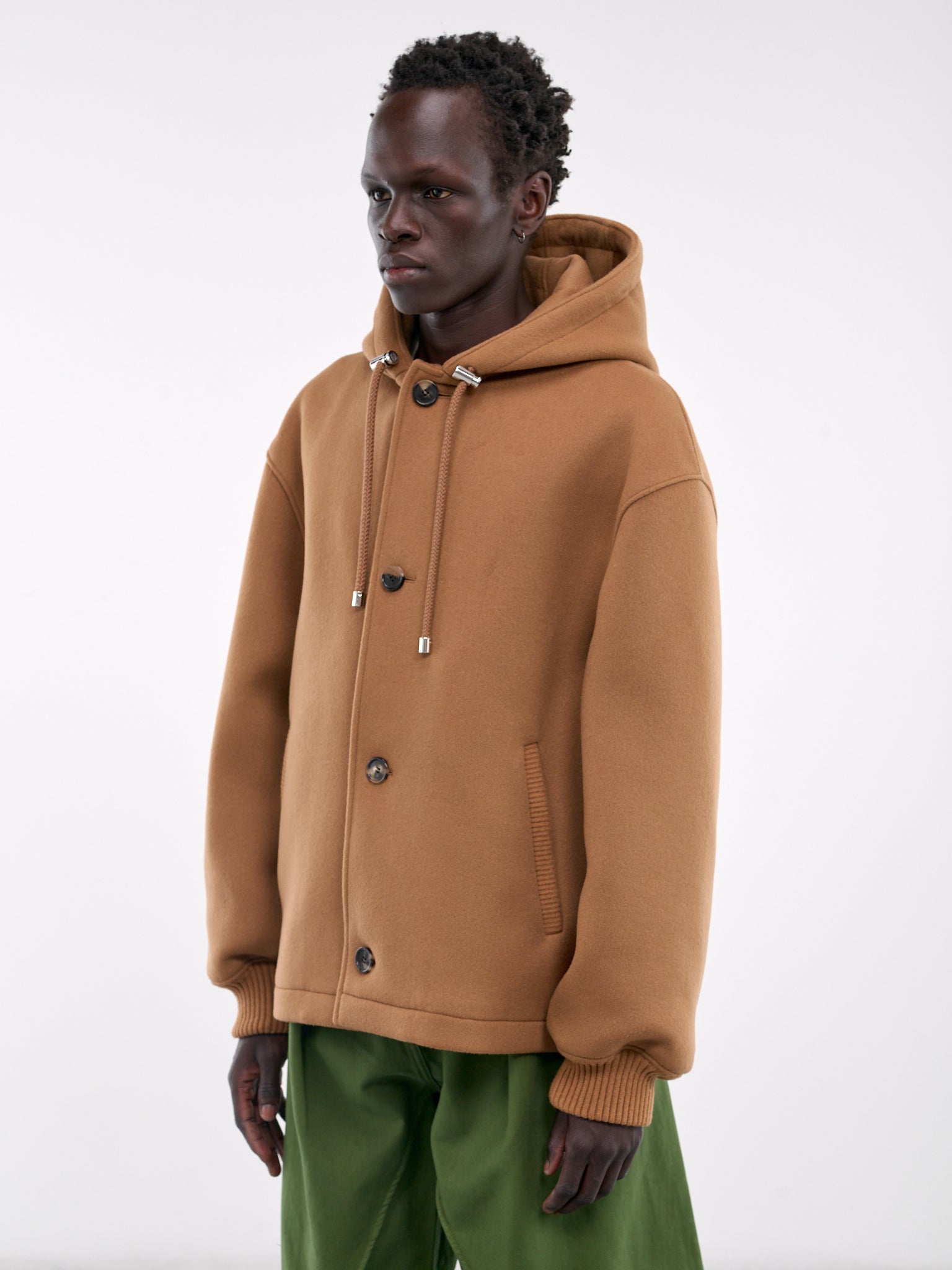 Wool Hooded Jacket (H526Y01WCA-CAMEL)