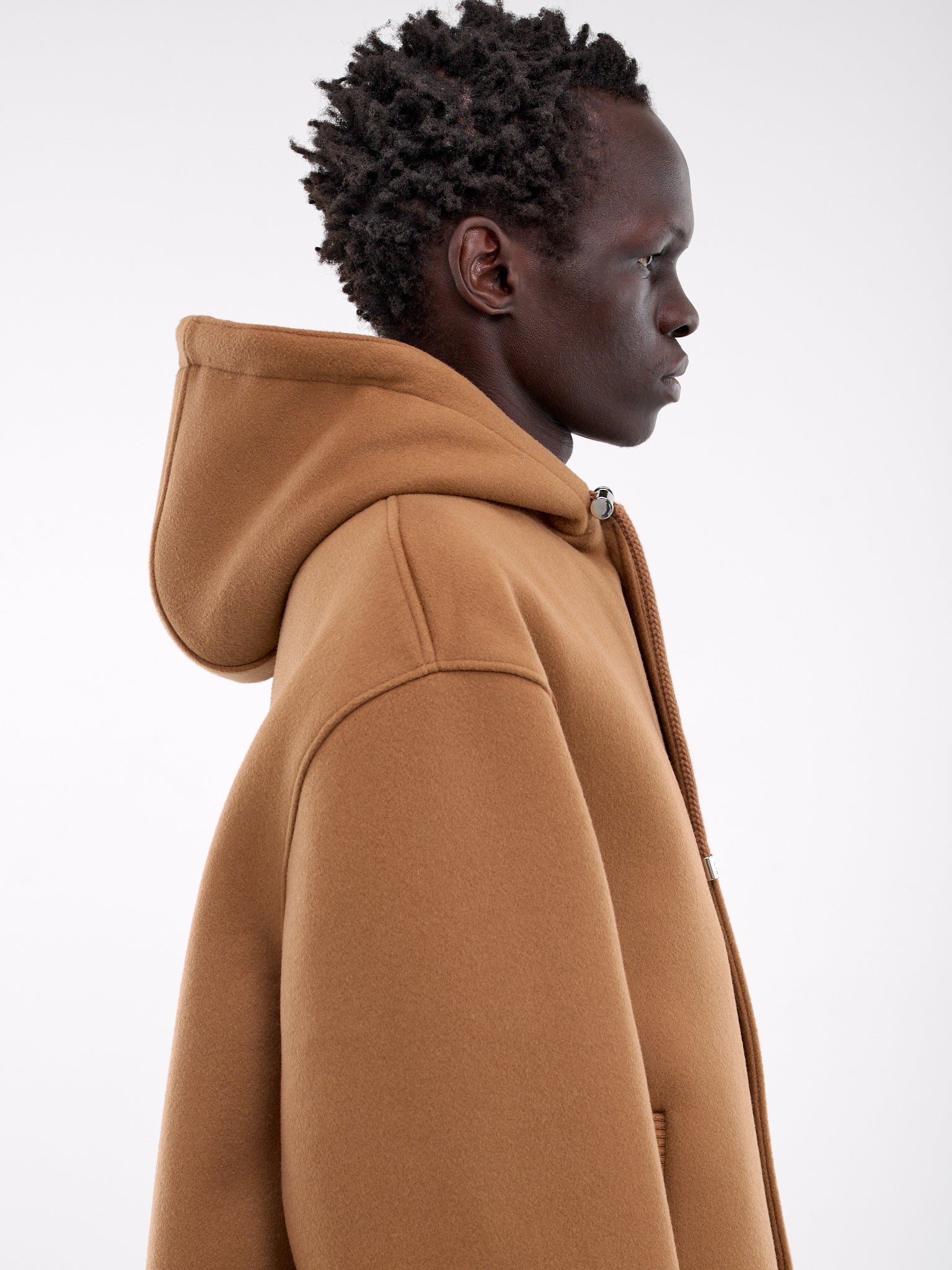 Wool Hooded Jacket (H526Y01WCA-CAMEL)