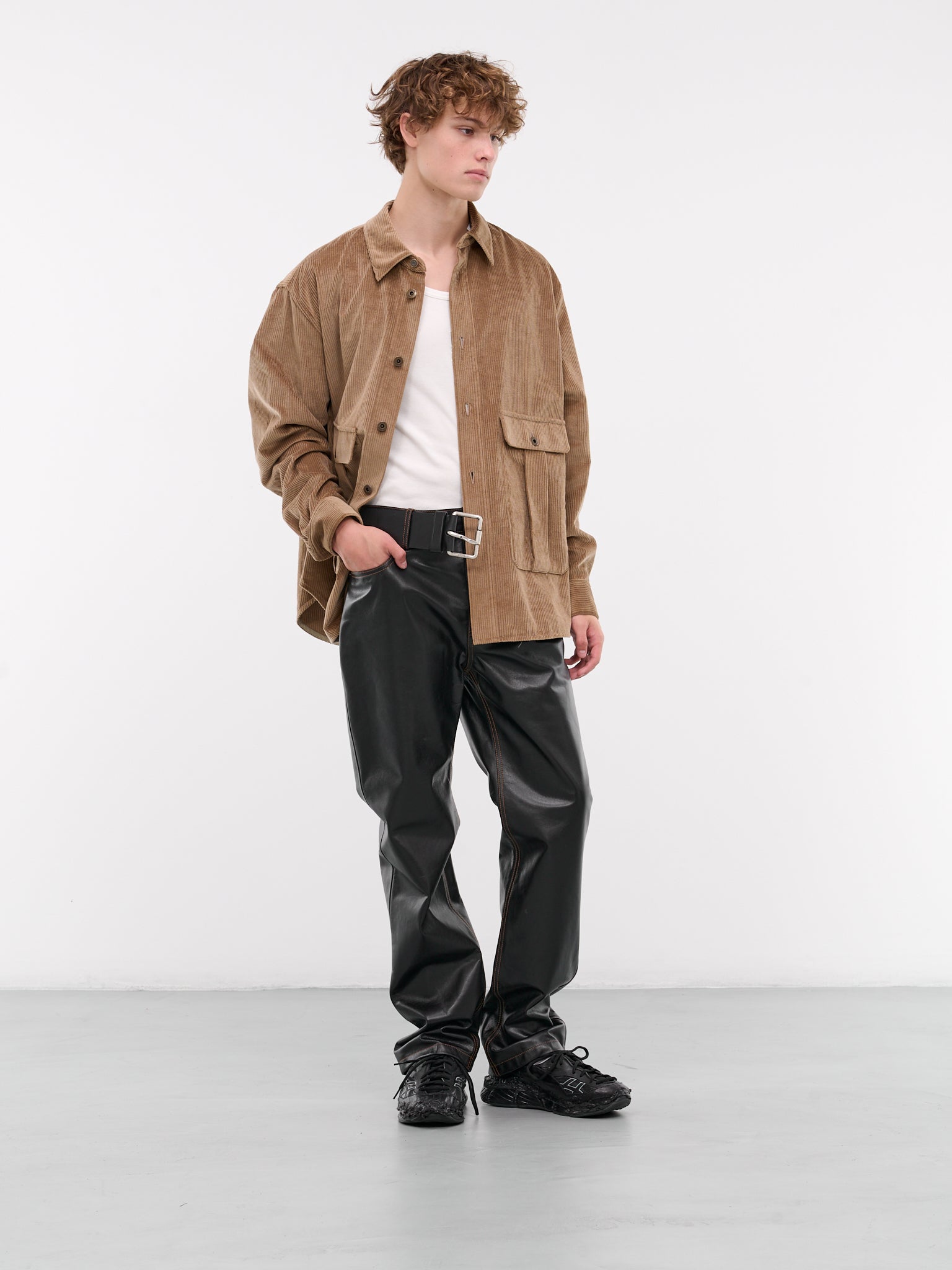 Corduroy Overshirt (H526Y02WA2-3649-LIGHT-CARAMEL)