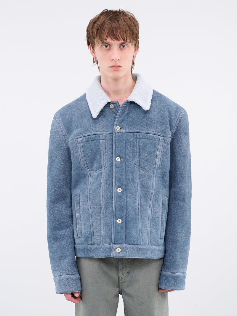 Loewe Workwear Jacket In Denim in Blue for Men