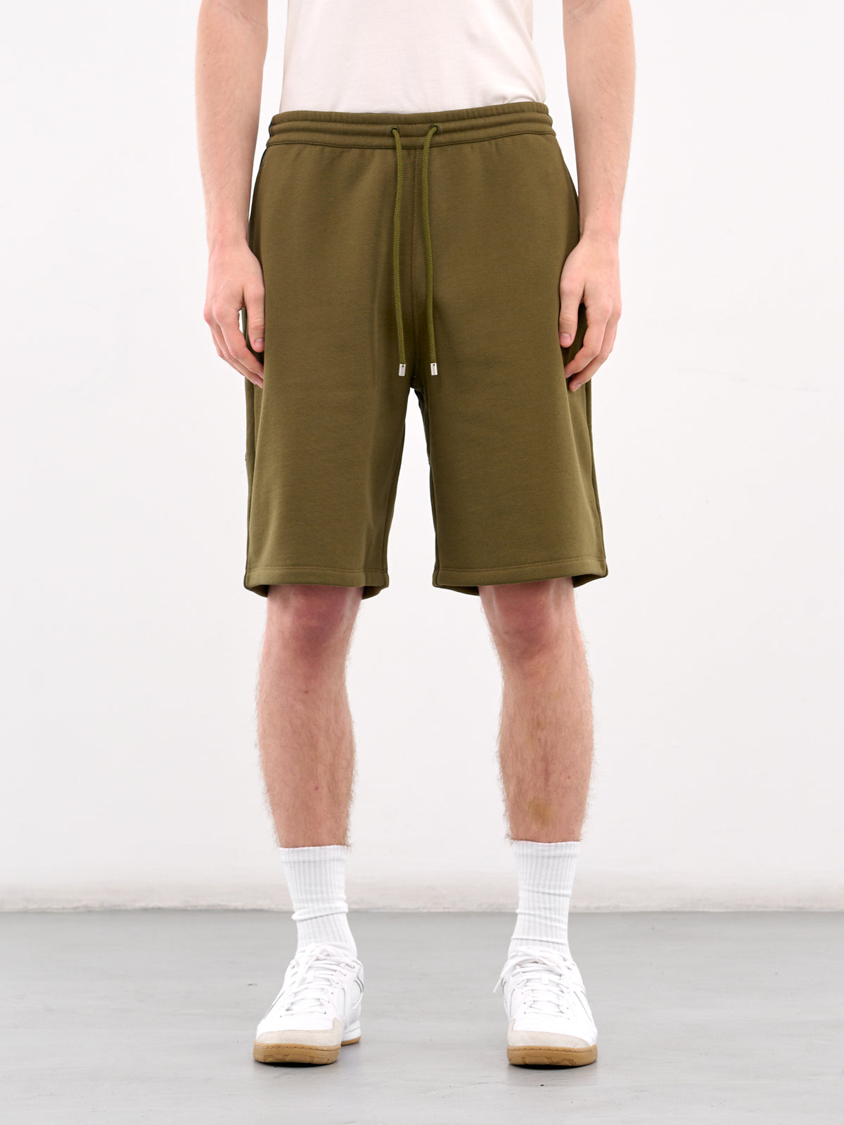 Cotton Elasticated Shorts (H526Y1KKX09-KHAKI-GREEN-ANTHRA)