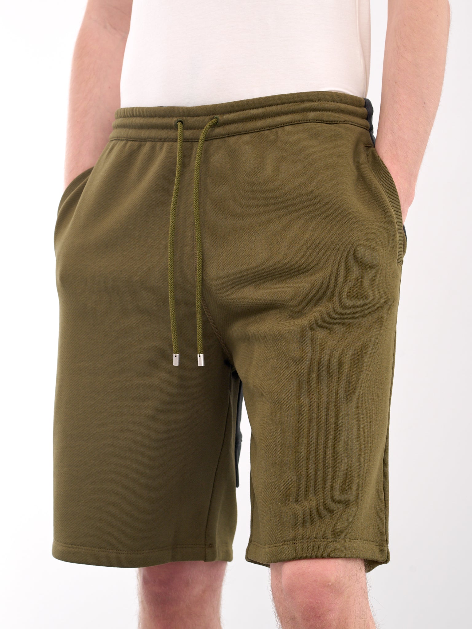 Cotton Elasticated Shorts (H526Y1KKX09-KHAKI-GREEN-ANTHRA)