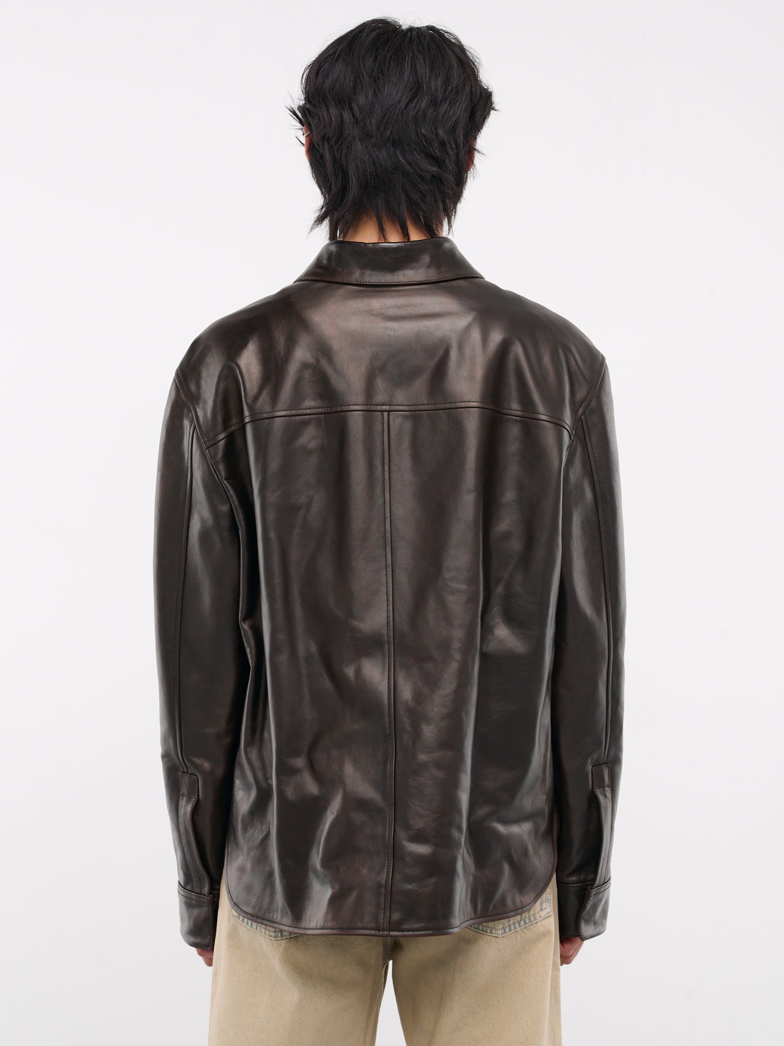 Leather Overshirt (H526Y31L26-3310-EBONY)