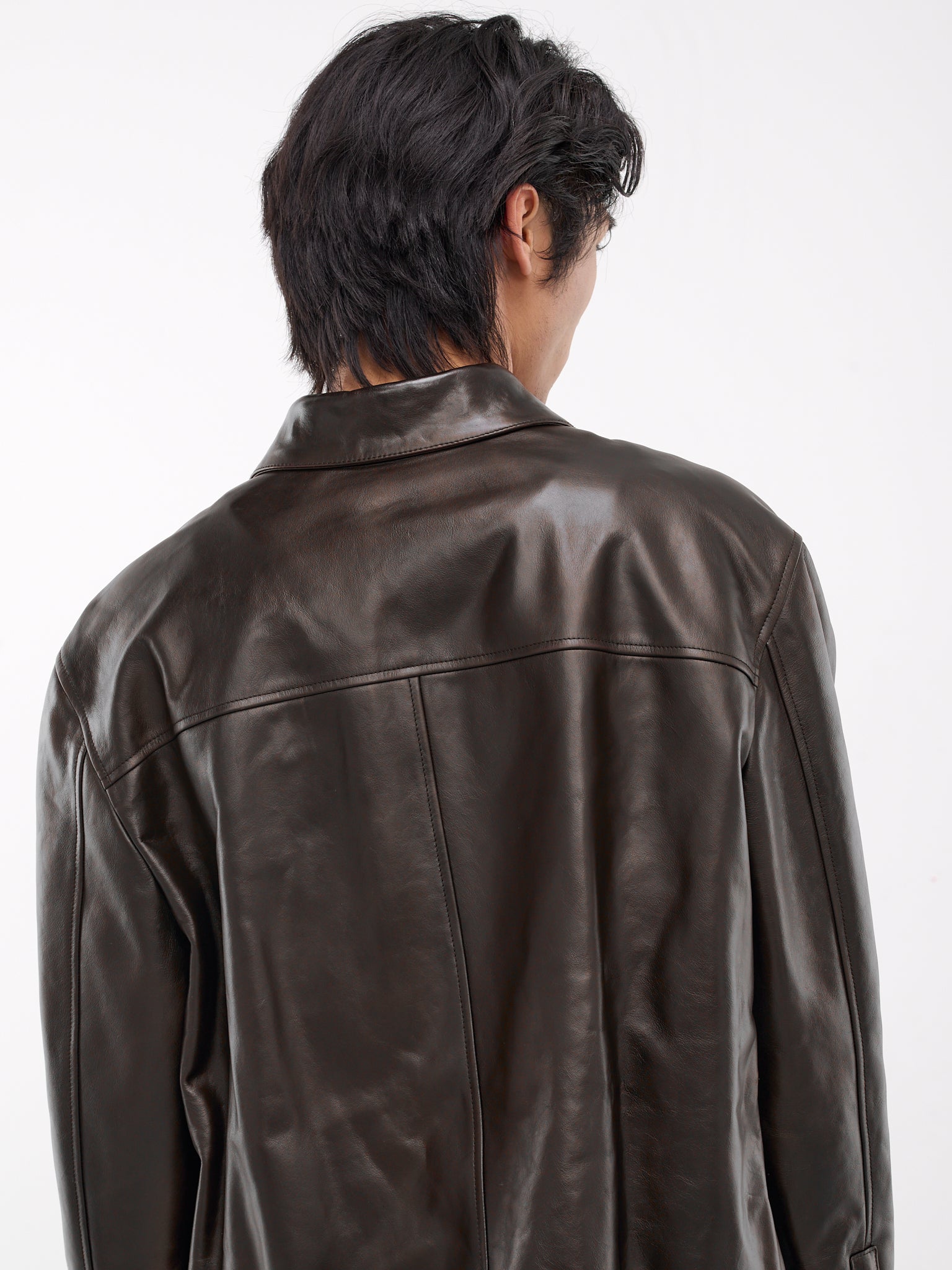 Leather Overshirt (H526Y31L26-3310-EBONY)