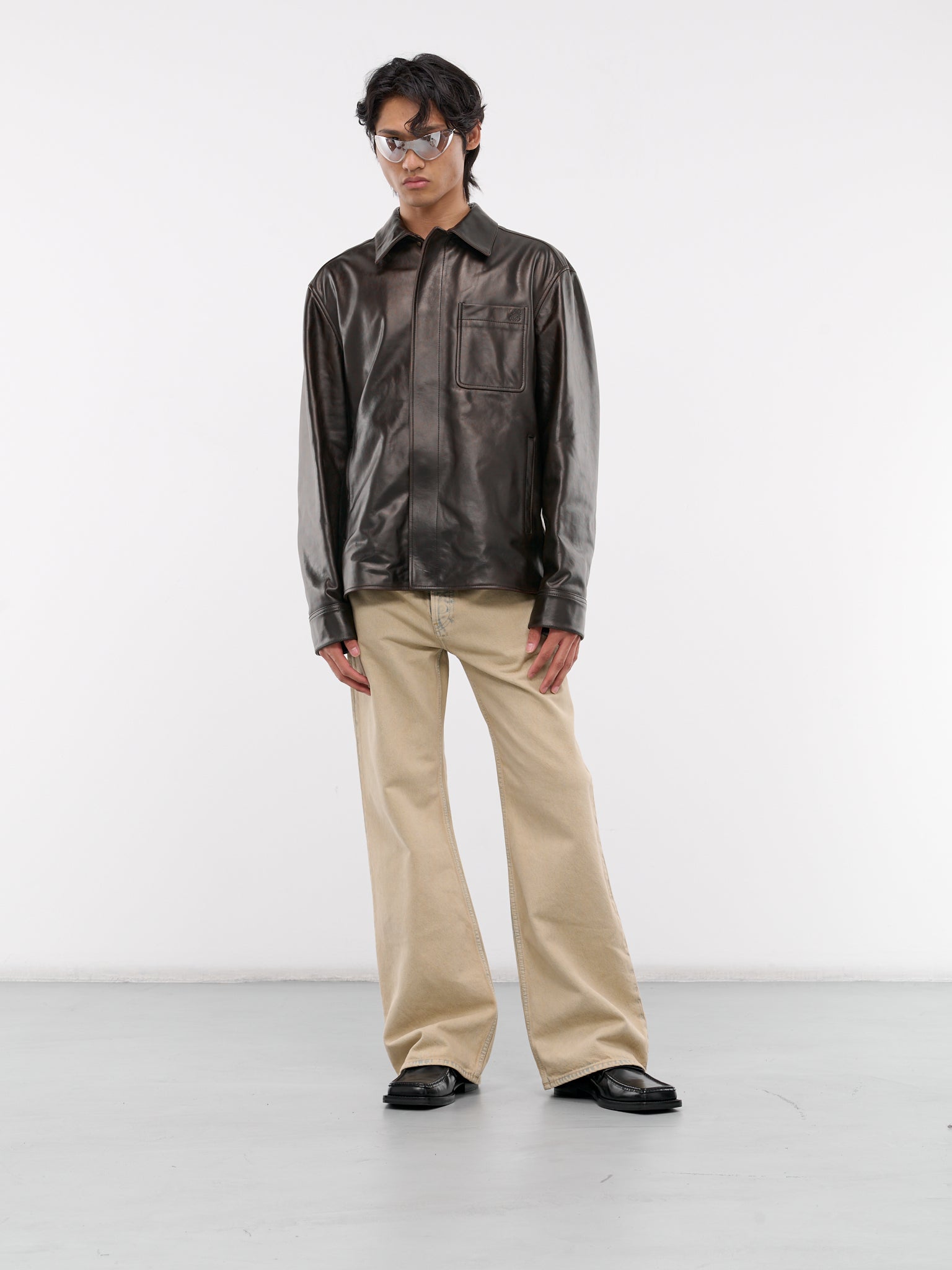 Leather Overshirt (H526Y31L26-3310-EBONY)