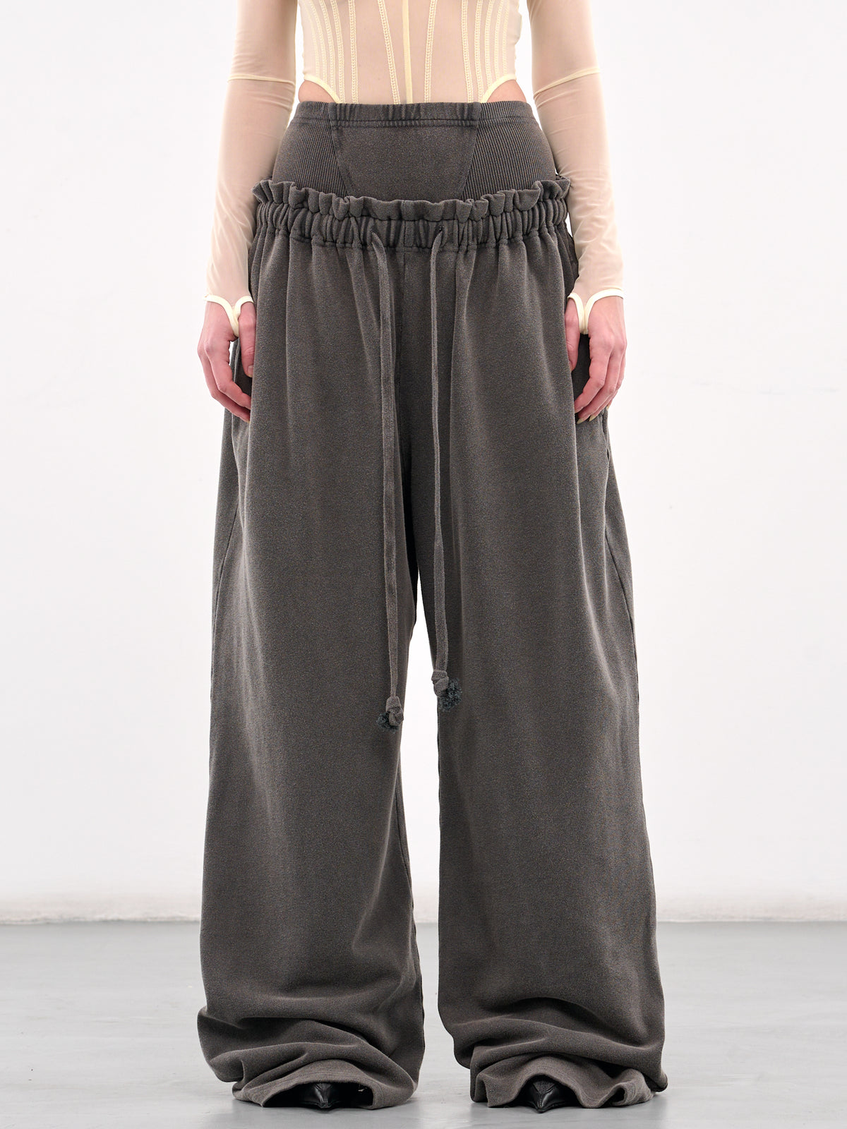 Layered Baggy Sweatpants (HAZS0FBL-FADED-BLACK)