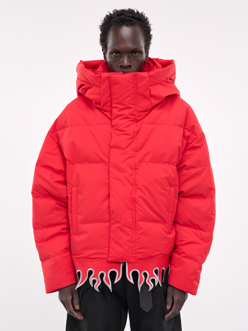 Flame Hem Down Jacket (HB-OU-4227-RED)