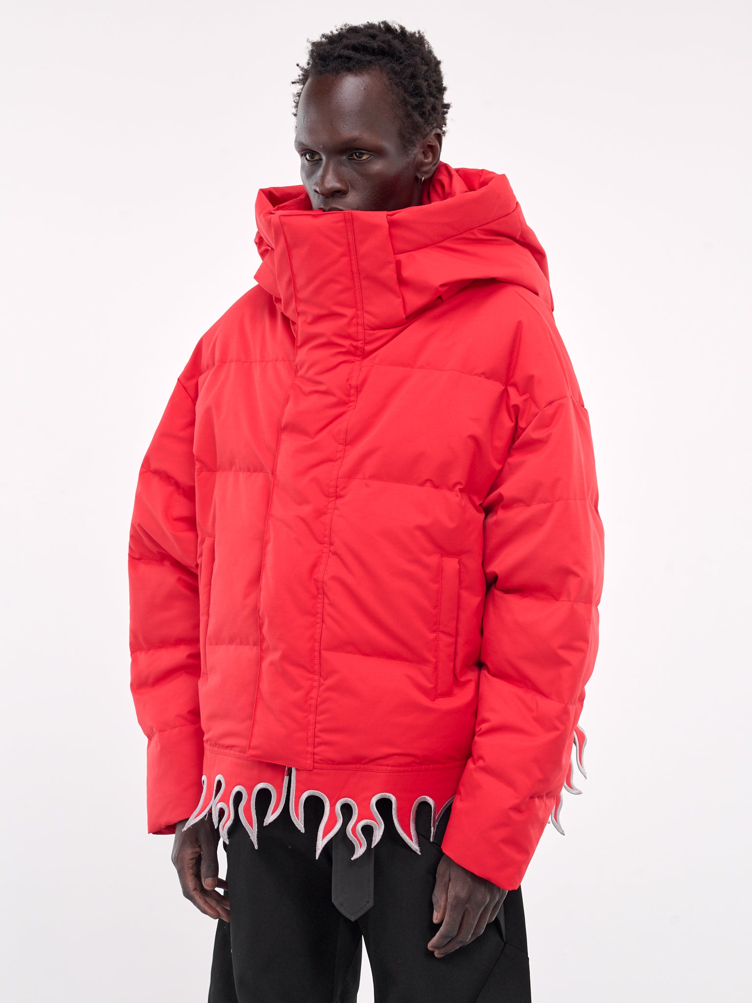 Flame Hem Down Jacket (HB-OU-4227-RED)