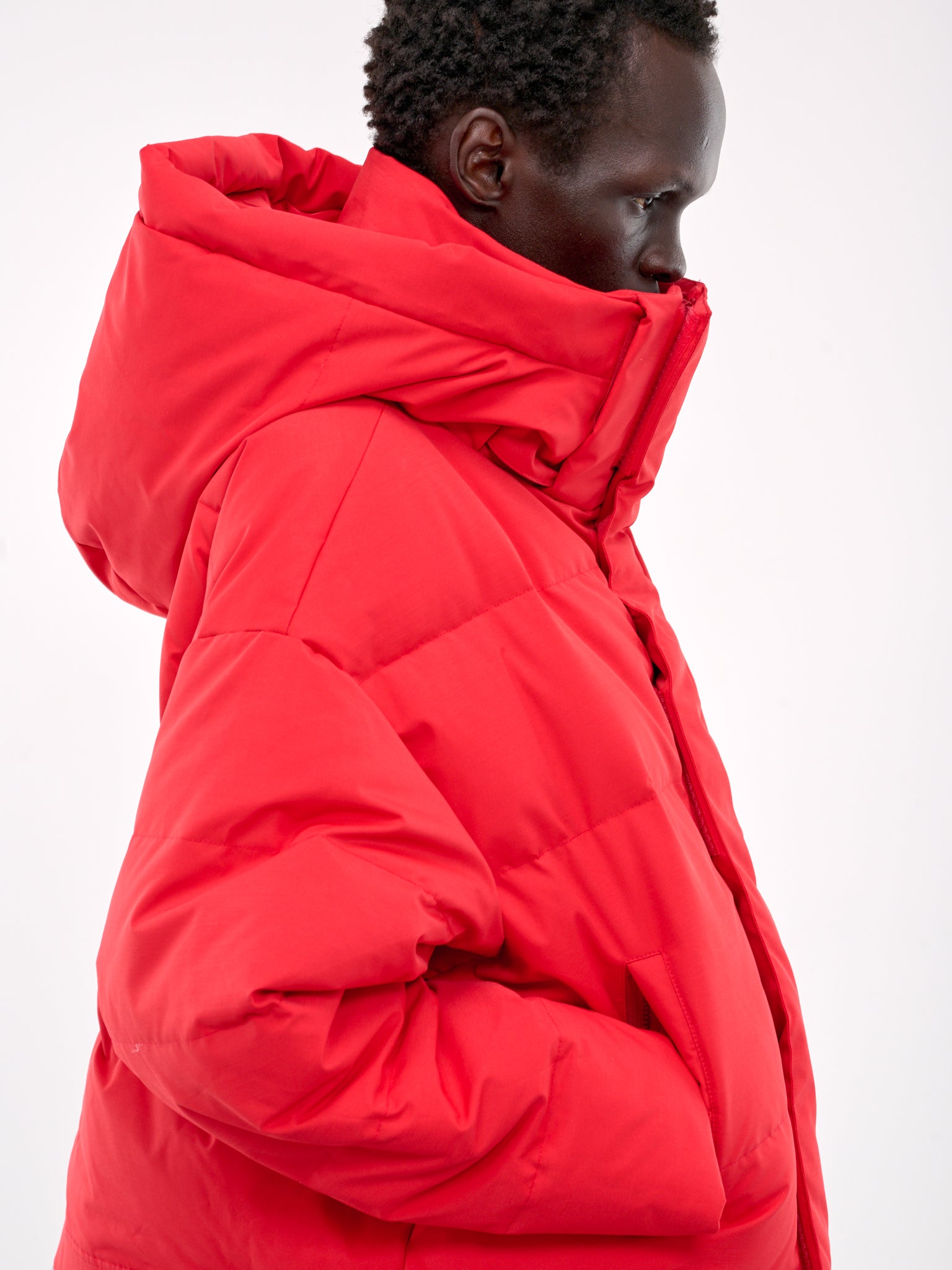 Flame Hem Down Jacket (HB-OU-4227-RED)