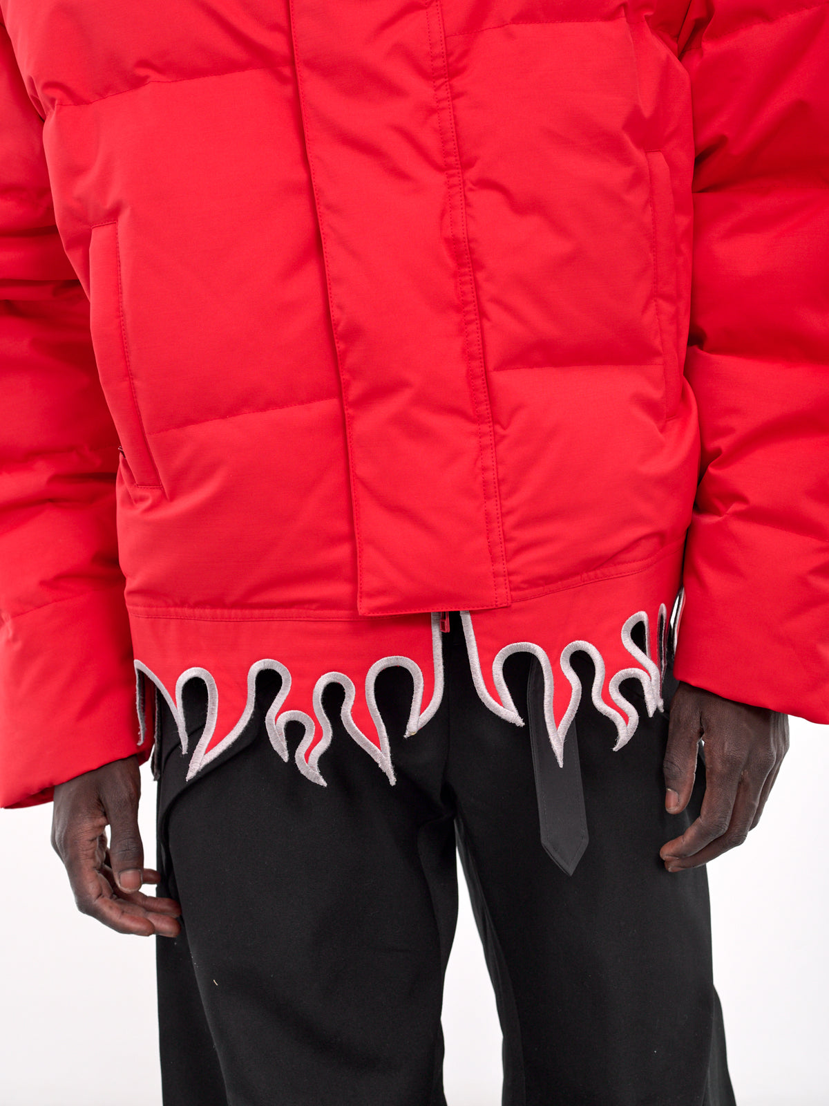 Flame Hem Down Jacket (HB-OU-4227-RED)