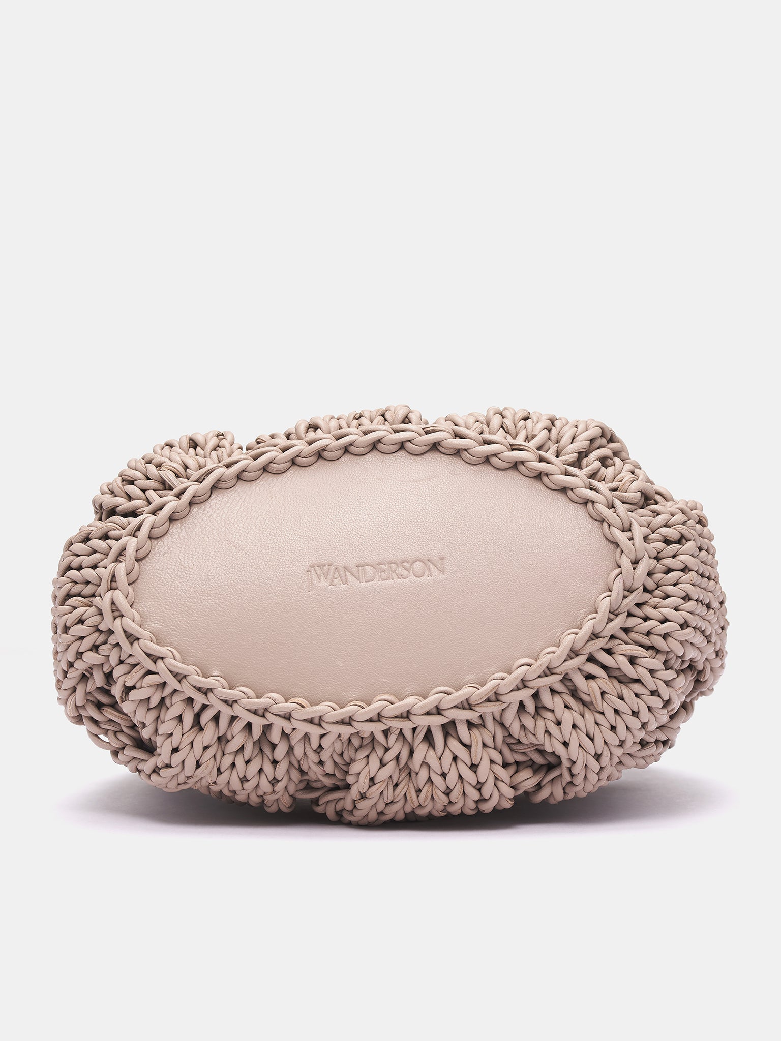 Small Leather Cable Knit Bag (HB0712-LA0365-TAUPE)