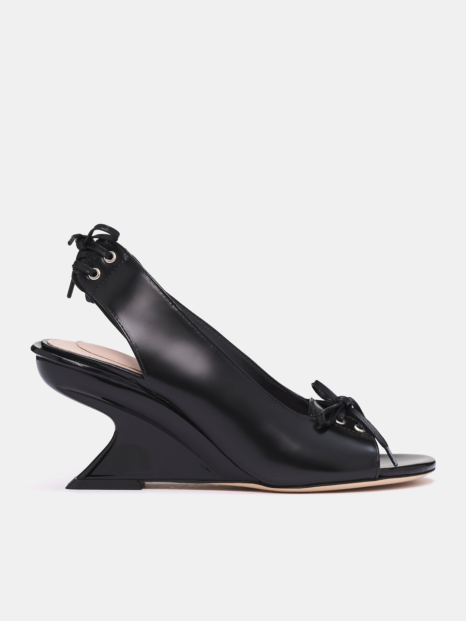 Curve Wedge Sandal (HH6-0740-BLACK)