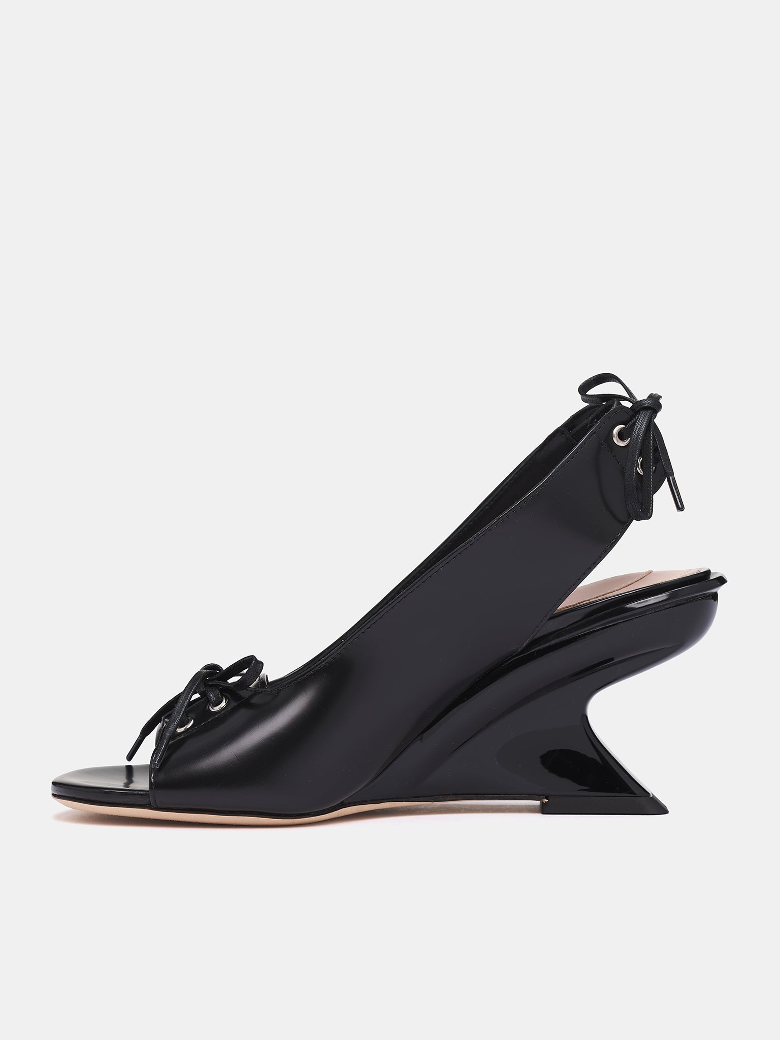 Curve Wedge Sandal (HH6-0740-BLACK)