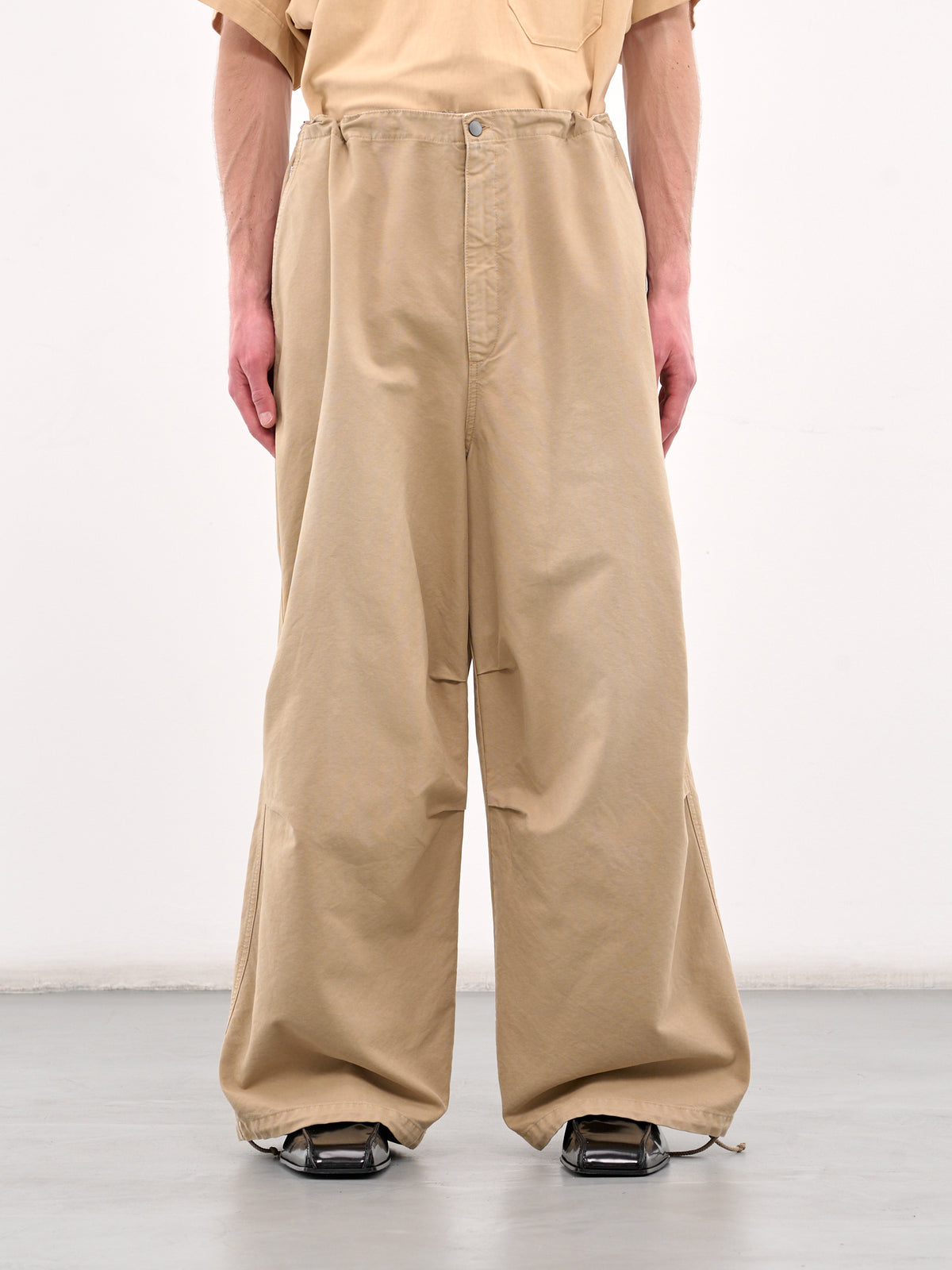 Wide Leg Baggy Trousers (HMMA30022A-BEIGE-KHAKI)