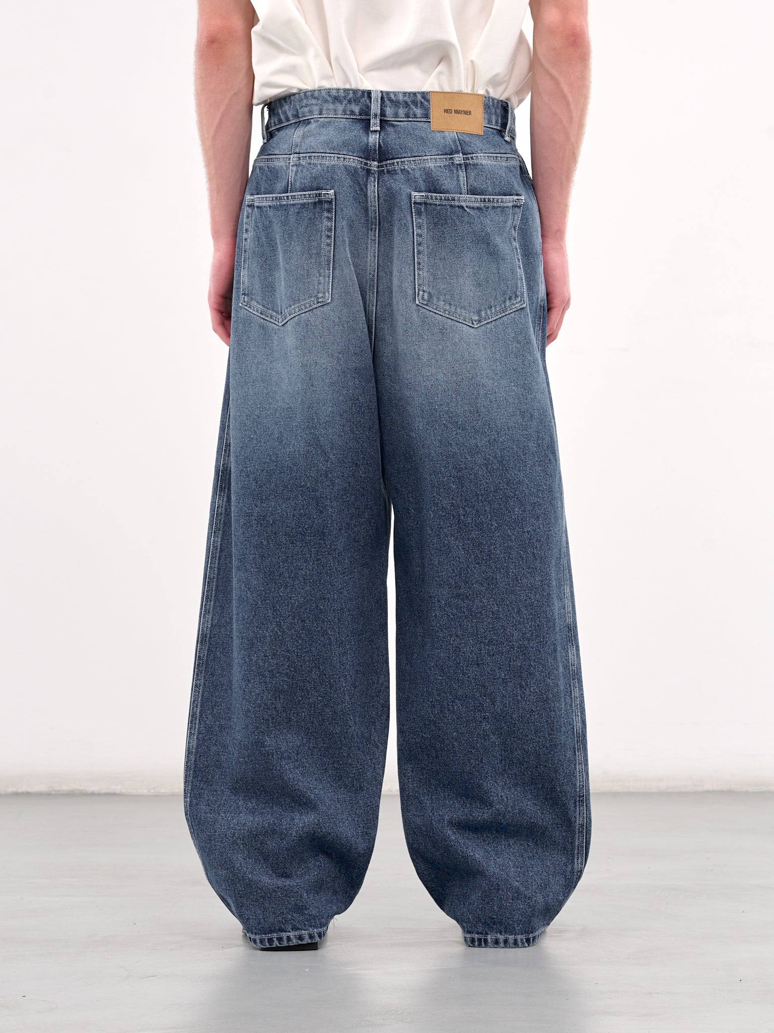 Wide Leg Baggy Jeans (HMMA67021A-LIGHT-PASTEL-BLUE)