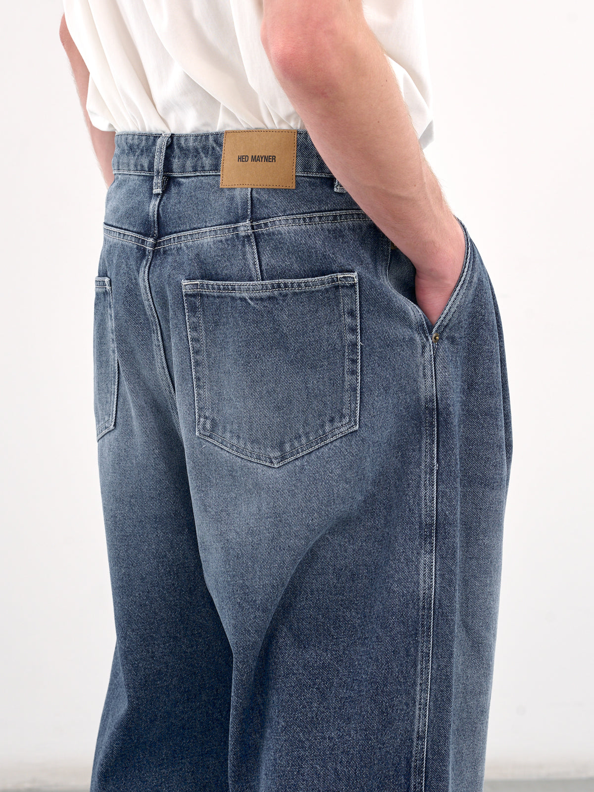 Wide Leg Baggy Jeans (HMMA67021A-LIGHT-PASTEL-BLUE)