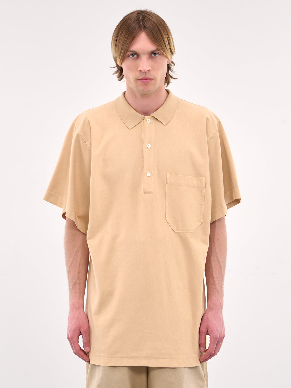 Short Sleeve Polo Shirt (HMMA70008T-NATURAL)