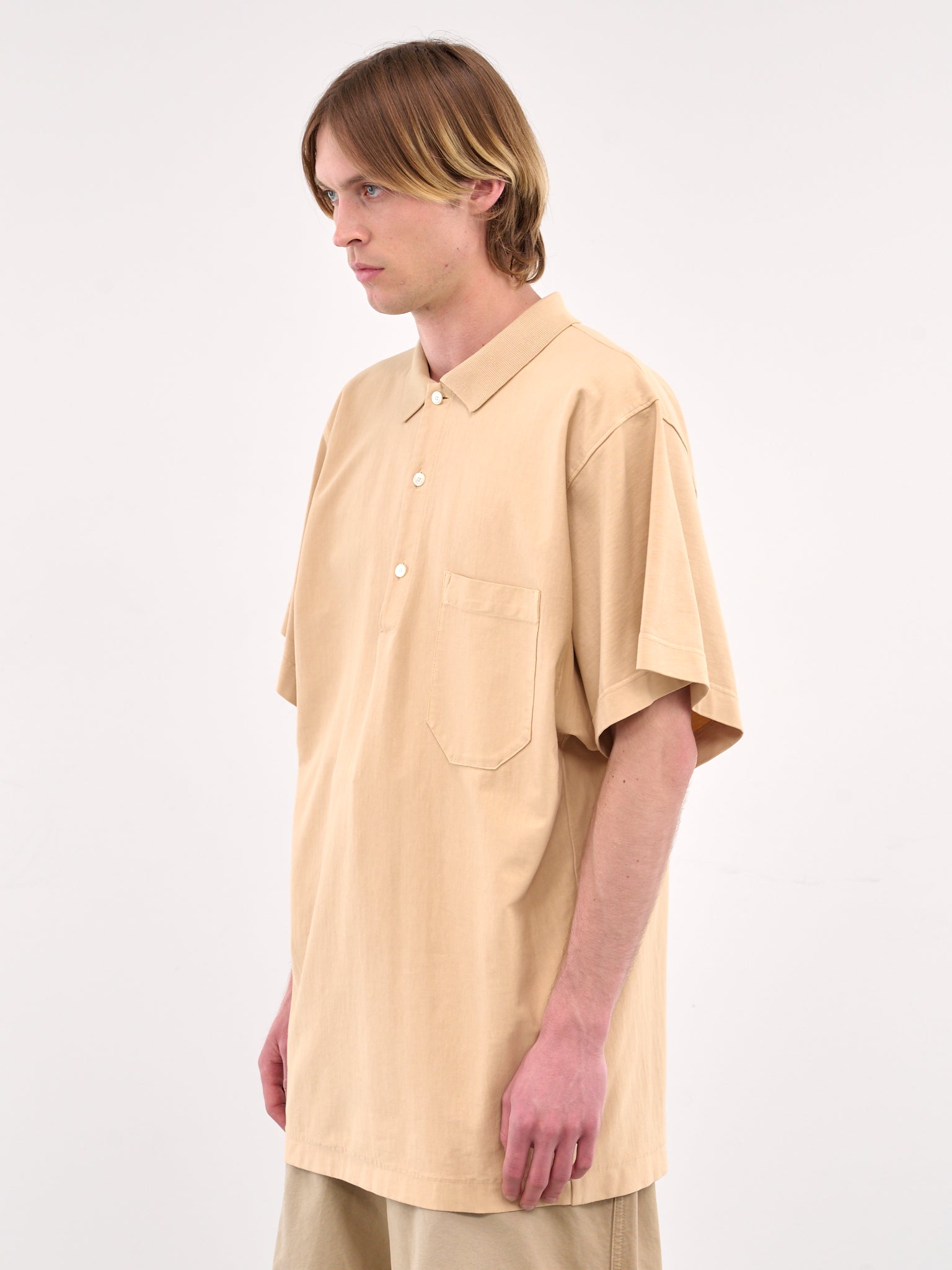 Short Sleeve Polo Shirt (HMMA70008T-NATURAL)